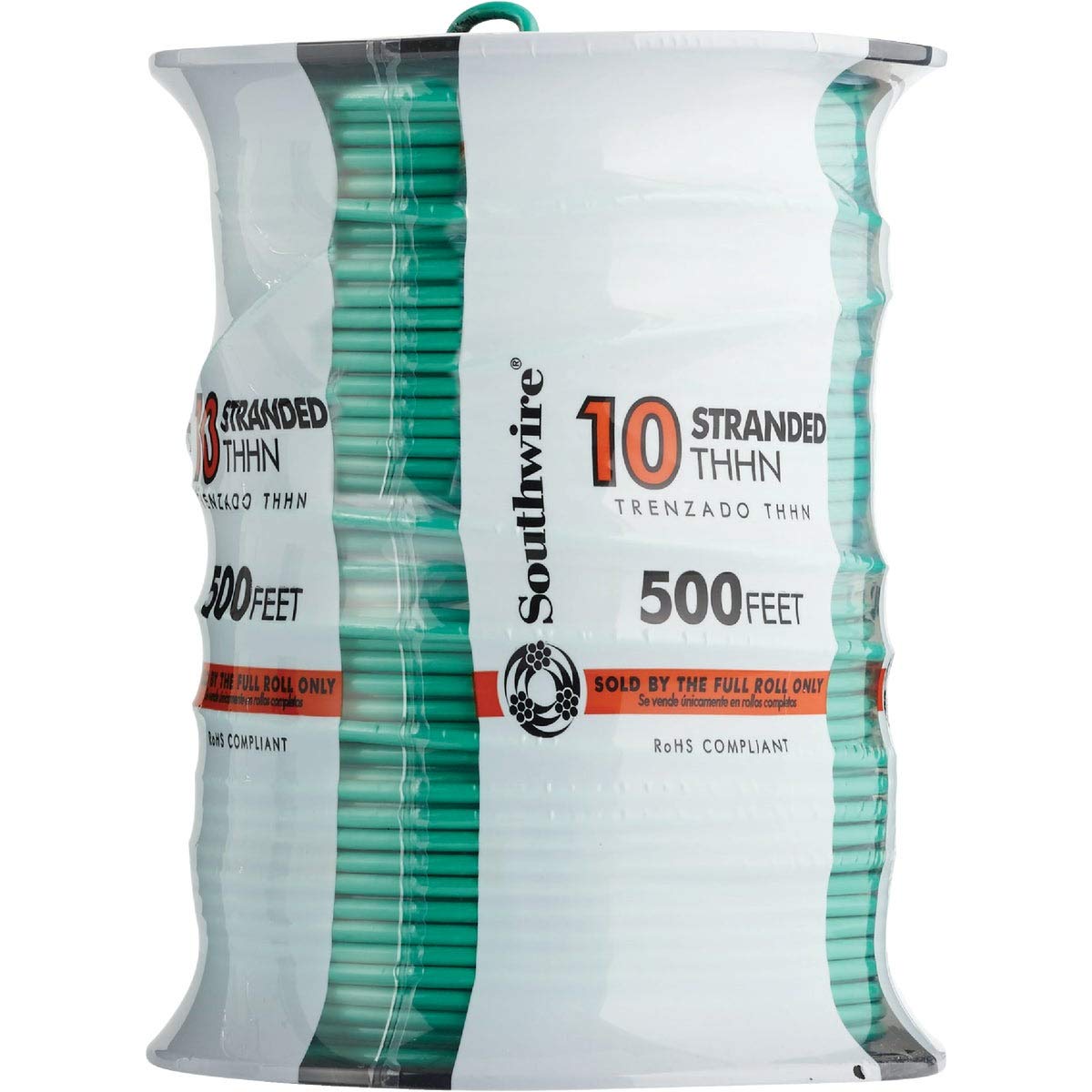 500' 10 AWG Stranded THHN Green Electrical Wire - Copper Conductor for Home Wiring, Commercial Buildings, and Industrial Electrical Projects