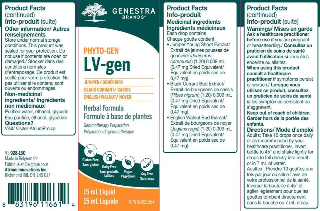 Genestra LV Gen 15ml - Premium Herbal Supplement for Immune Support & Wellness - Perfect for Daily Health Maintenance & Natural Healing