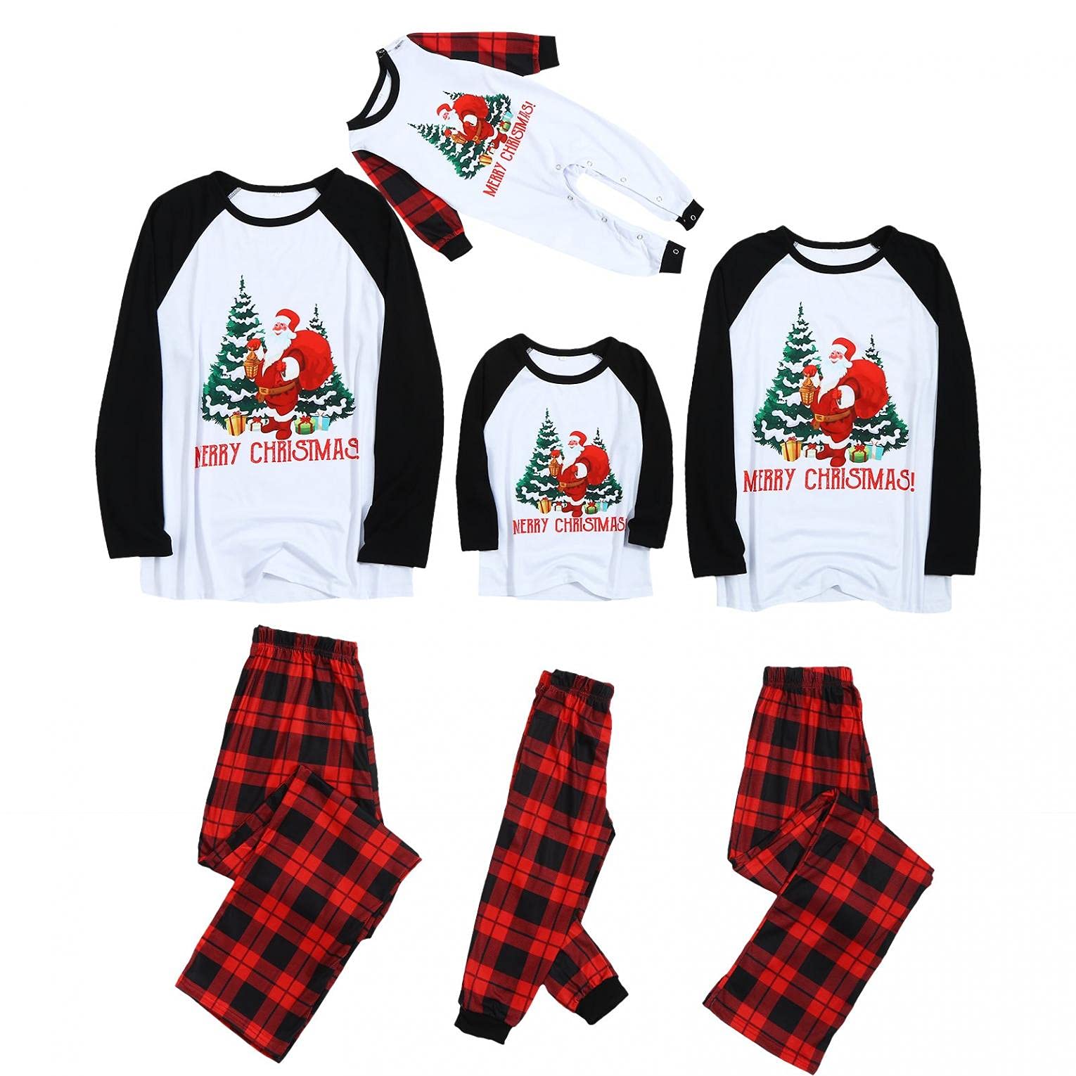 Christmas Tree Print Family Matching Pajamas Set - Cozy Holiday Sleepwear for Women, Men & Kids - Perfect Christmas Gift for Family - Great for Christmas Eve, Family Photos & Festive Gatherings