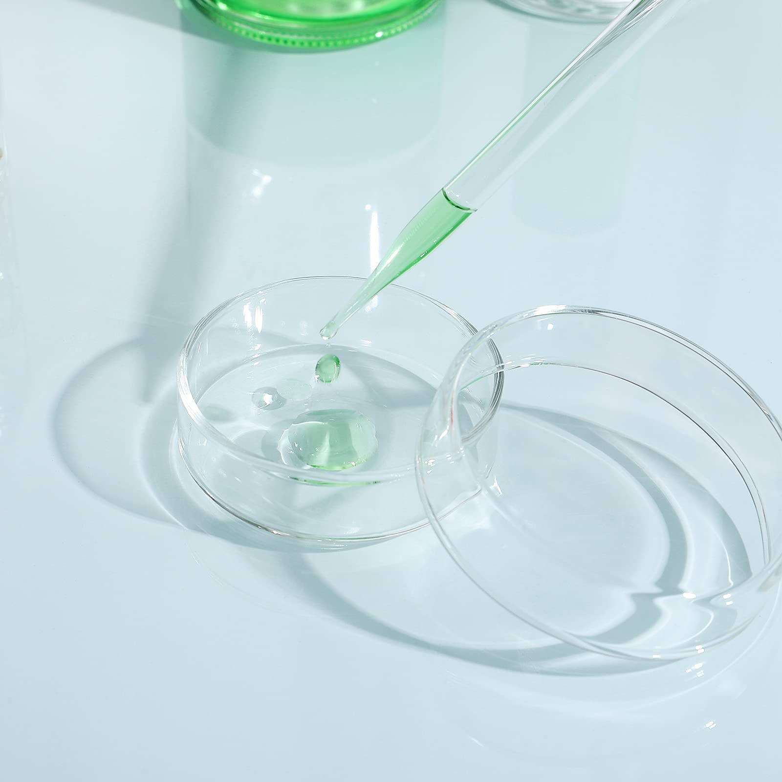 Sterile Glass Petri Dishes with Lids - 5Pcs High Borosilicate Lab-Grade Culture Dishes for Microbiology, Cell Culture & Science Experiments | Perfect for Laboratories, Classrooms & Home Science Projects