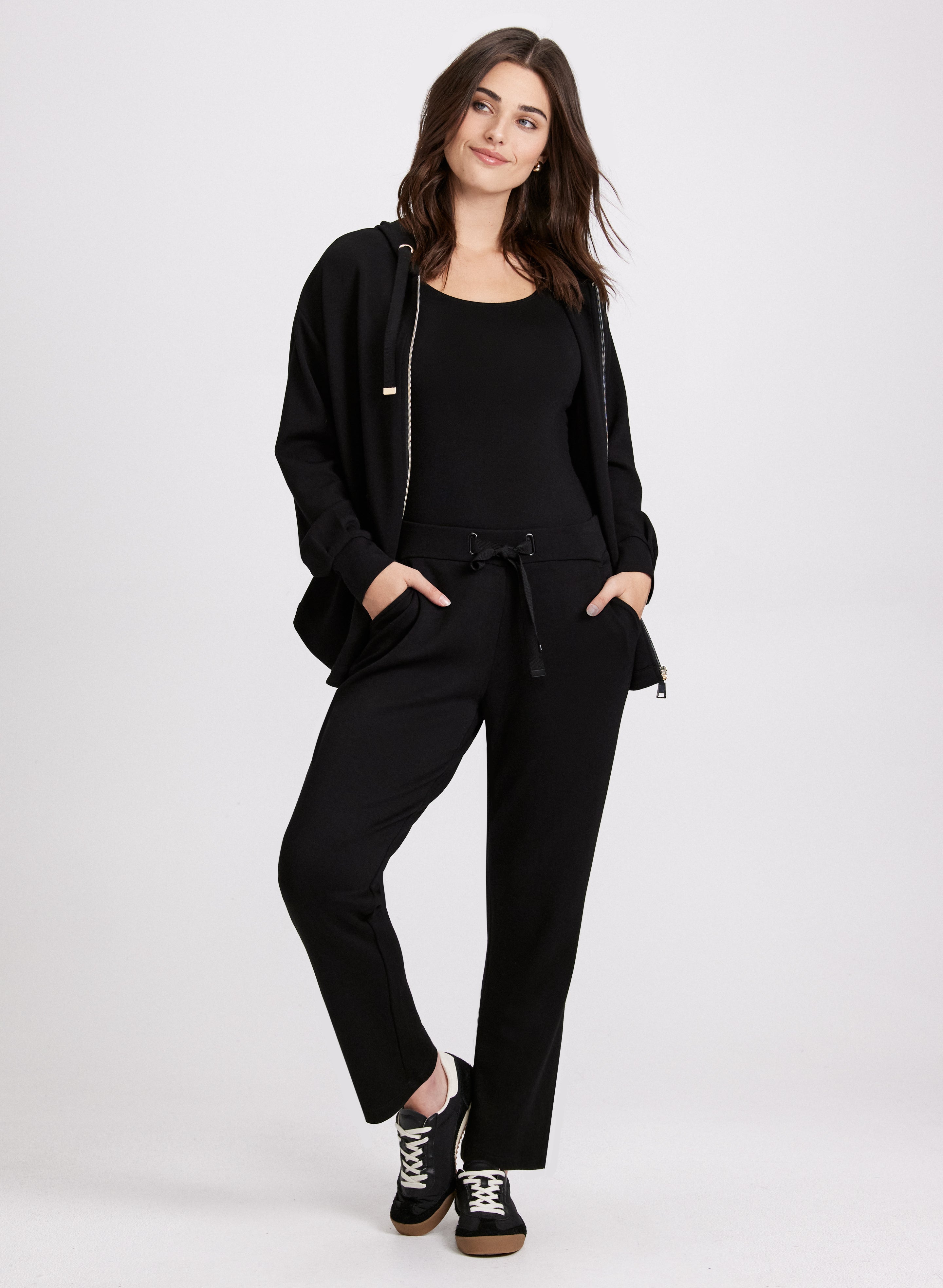 Comfortable Drawstring Waist Pull On Pants for Women - Stretchy Casual Lounge Pants for Yoga, Travel & Home Wear