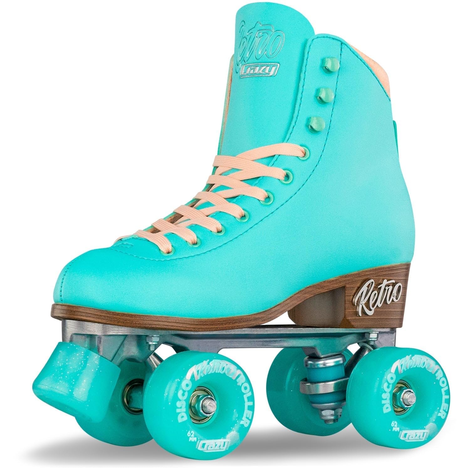 Crazy Skates Retro Roller Skates - Adjustable & Fixed Size Classic Quad Skates for Men, Women & Kids | Perfect for Rink Skating, Outdoor Roller Disco & 80s Themed Parties