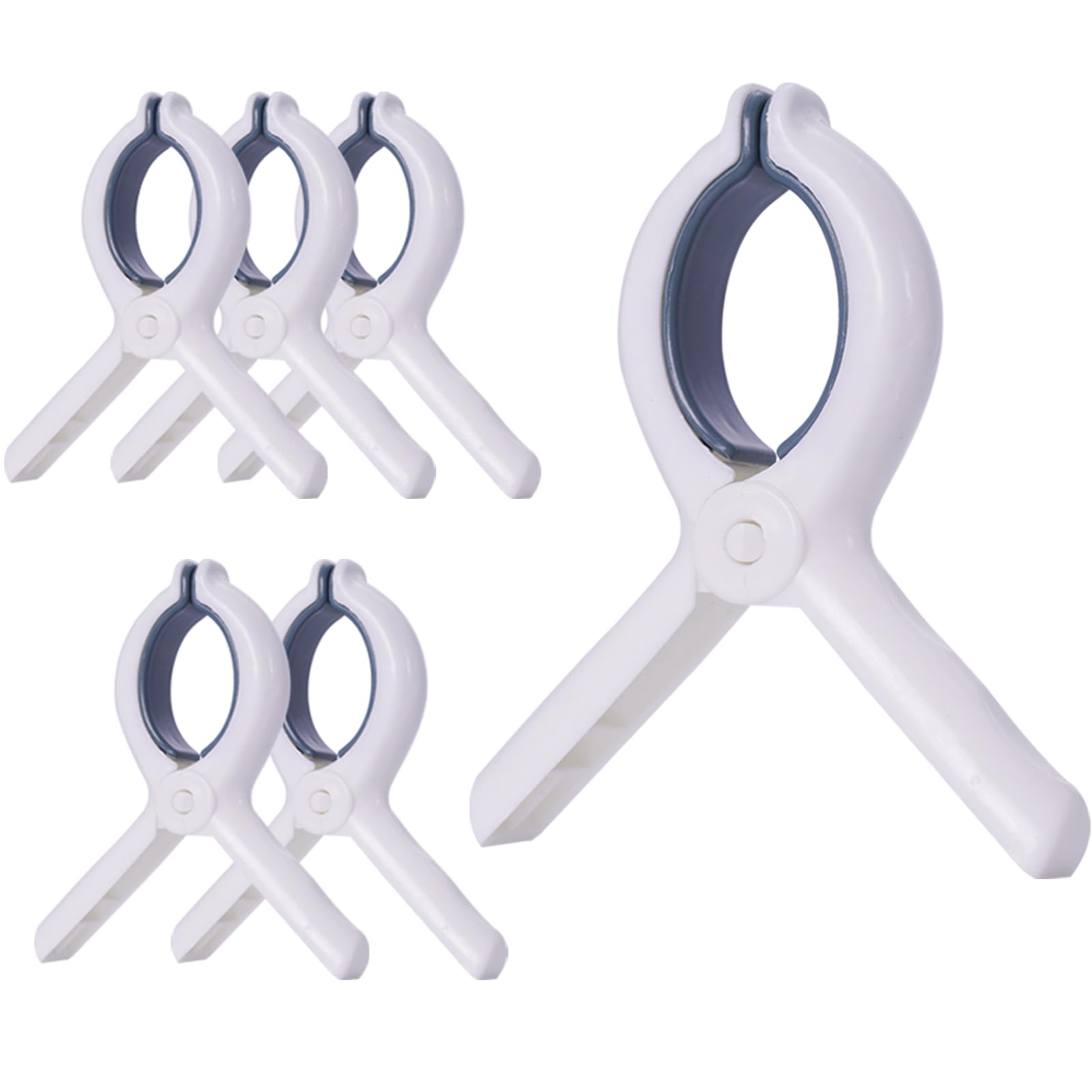 6-Pack Beach Towel Clips for Chairs - Heavy Duty Plastic Clothespins for Pool, Cruise & Outdoor Use - Secure Towels on Beach Chairs, Picnic Tables & Laundry Lines - Essential Travel & Home Accessories