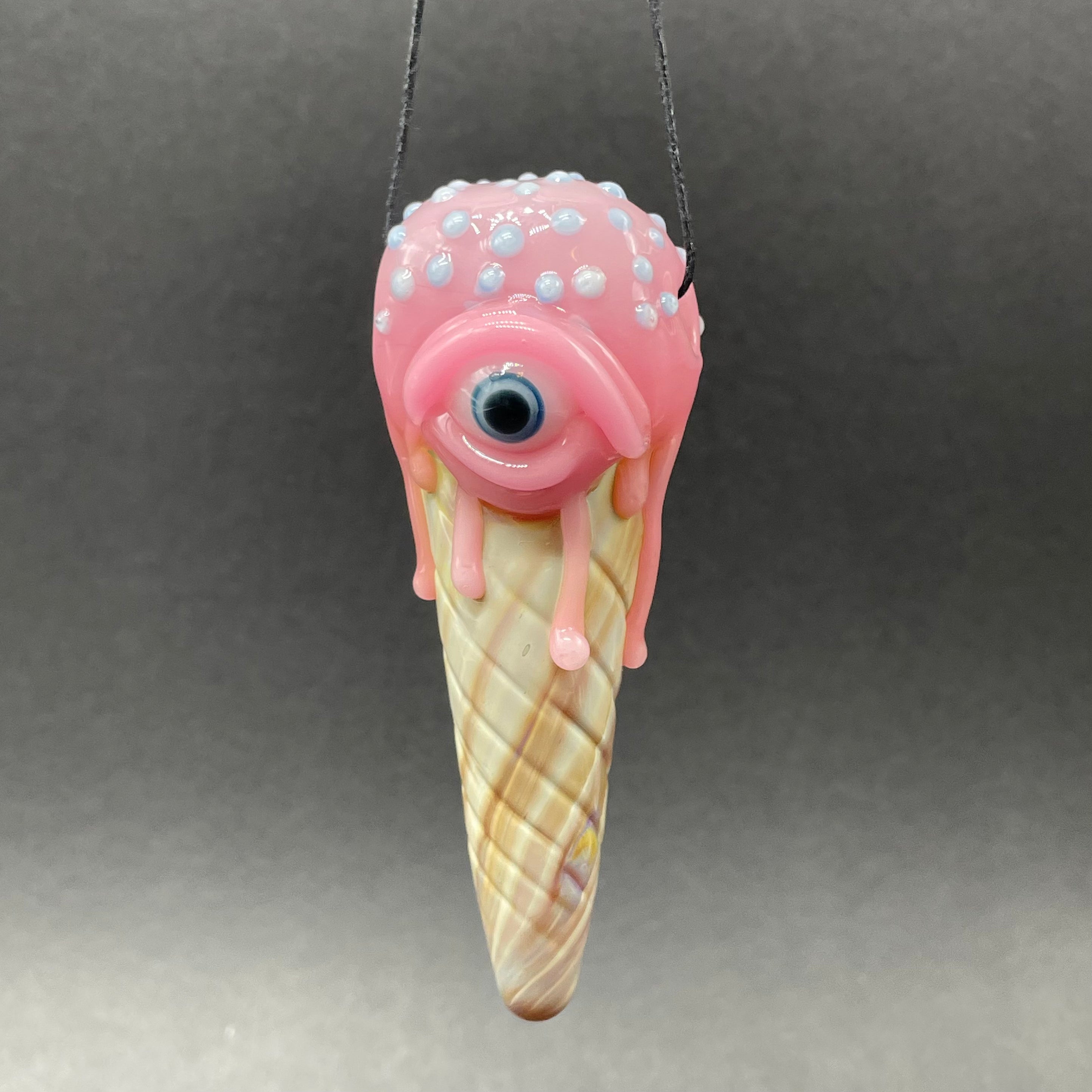 Eye Scream Cone Pendant Necklace - Fun Ice Cream Cone Jewelry for Women & Girls - Perfect for Parties, Gifts & Everyday Wear