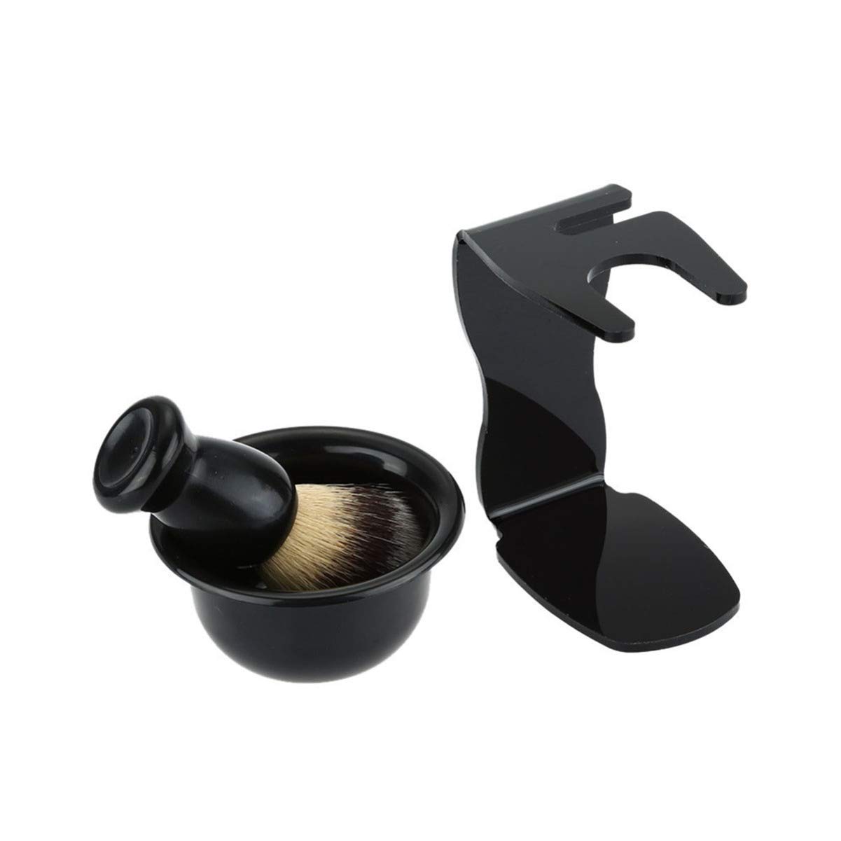 Acrylic Headphone Stand with Beard Shaving Kit - Premium Headset Holder & Shaving Bowl Set for Men | Perfect for Gaming Setup & Grooming Station