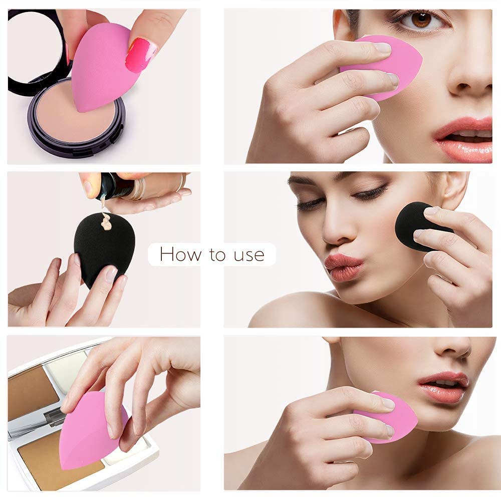Professional Makeup Blender Sponge Set - 6 Pack Multicolor Foundation & Concealer Beauty Sponge for Flawless Blending - Perfect for Liquid, Cream & Powder Makeup Application