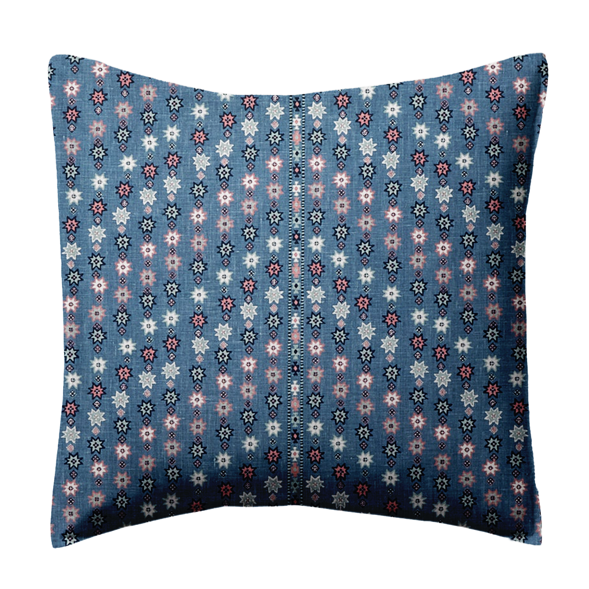 Cosima Blue and Pink Pillow Cover - Soft Decorative Throw Pillow Case for Couch, Bed, Sofa - Perfect for Living Room, Bedroom, and Home Decor