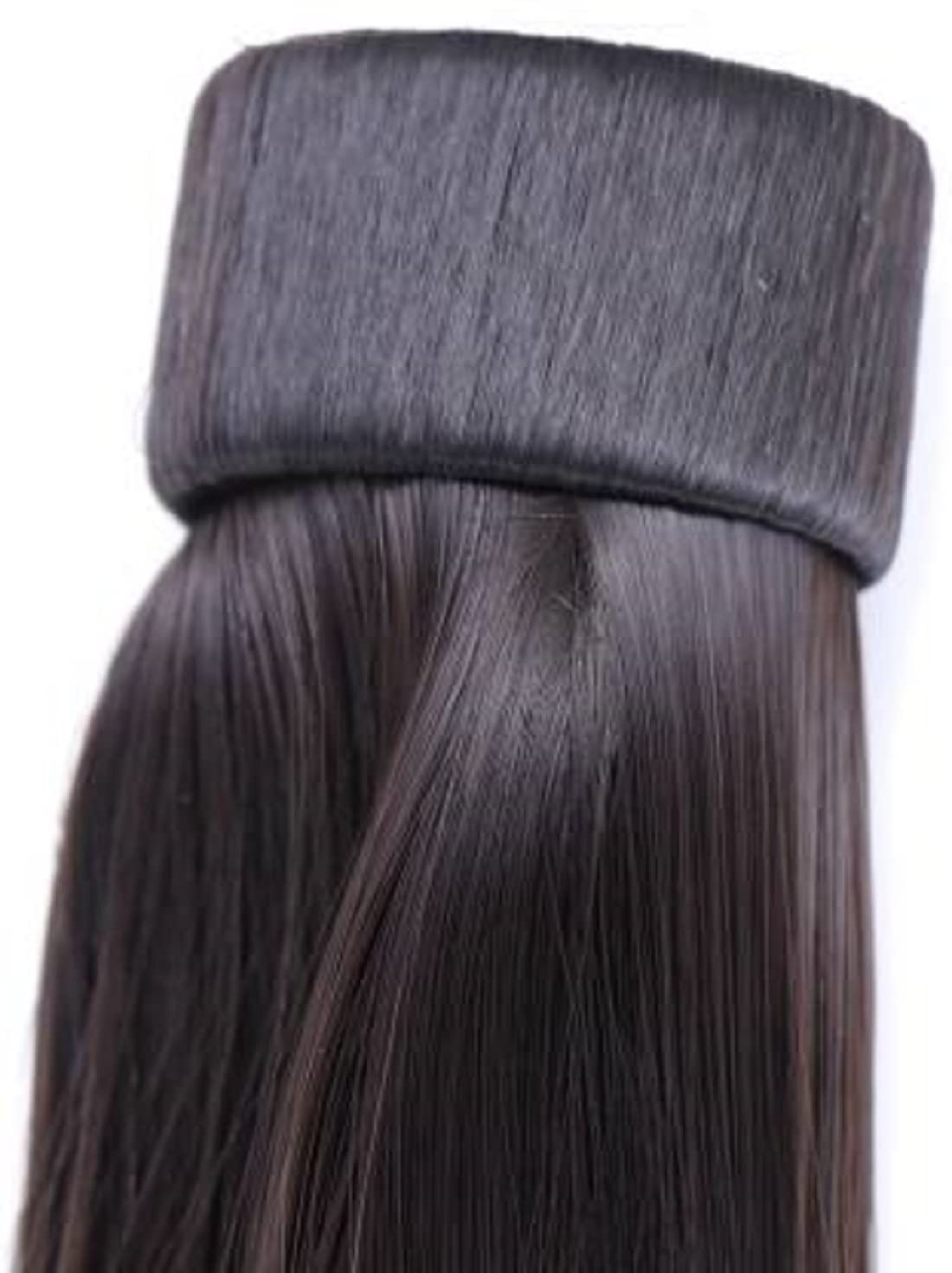 Abrish Black Straight Clip-In Ponytail Hair Extension - Natural Look for Parties, Weddings & Everyday Styling