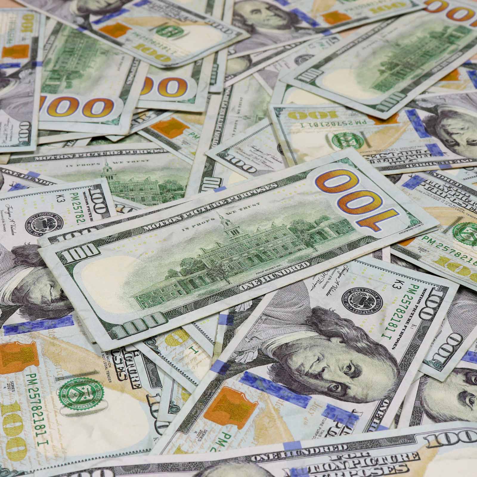 $15,000 RealAged™ Full Print New Series Stack & Band Pack - Authentic Prop Money for Movies, Photography & Educational Use