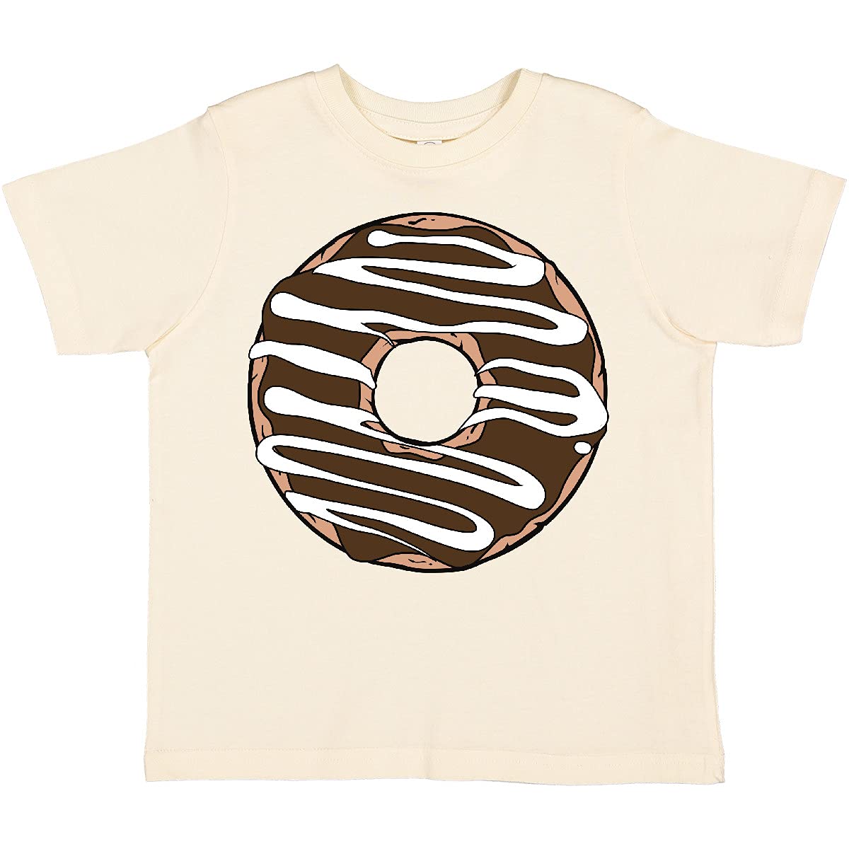 Inktastic Chocolate Donut Toddler T-Shirt - Cute Doughnut with Icing Design for Kids - Perfect for Birthday Parties, Playdates & Sweet Treat Lovers