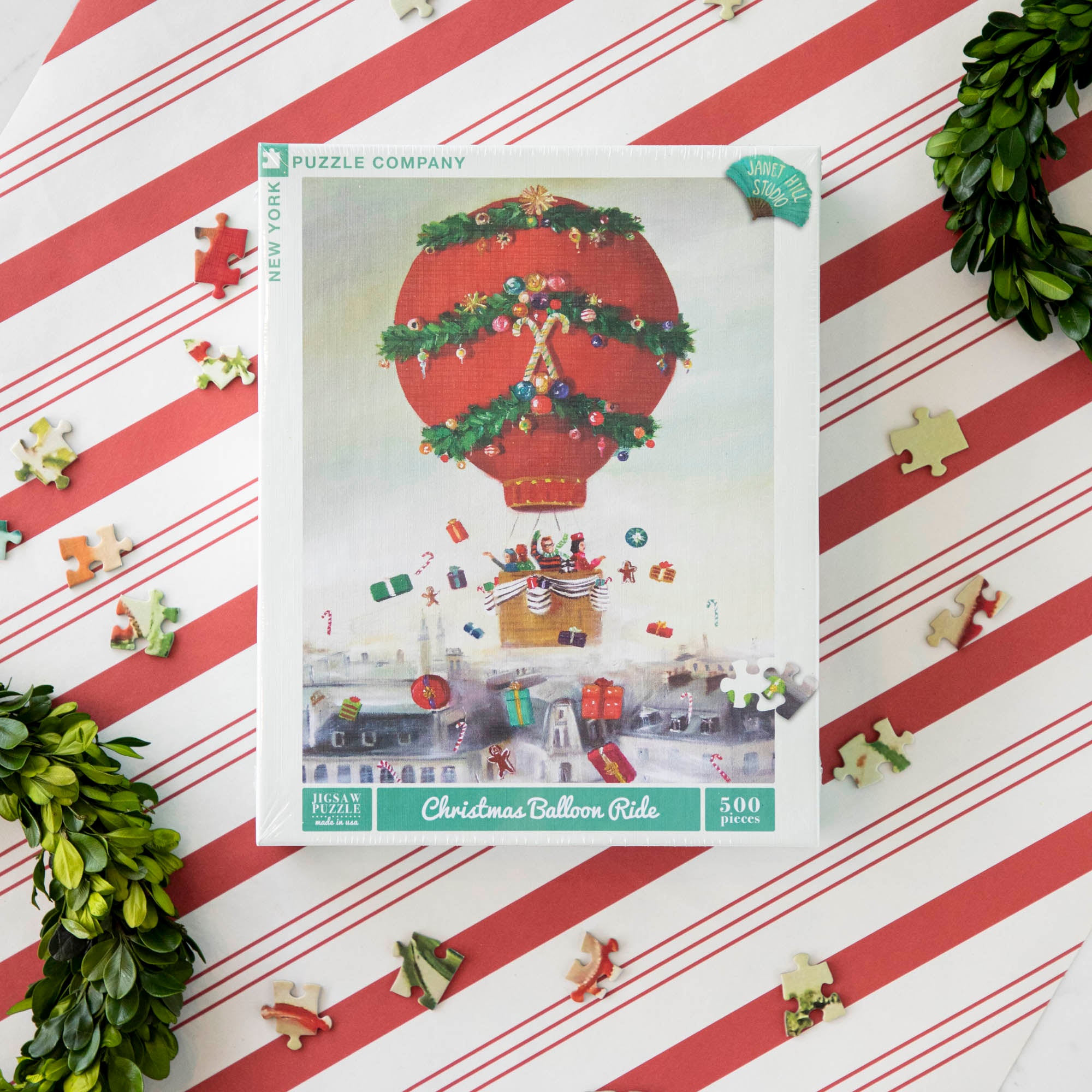 Christmas Balloon Ride Puzzle - Holiday Jigsaw Puzzle for Adults & Kids - Perfect for Family Game Night & Christmas Party Activities