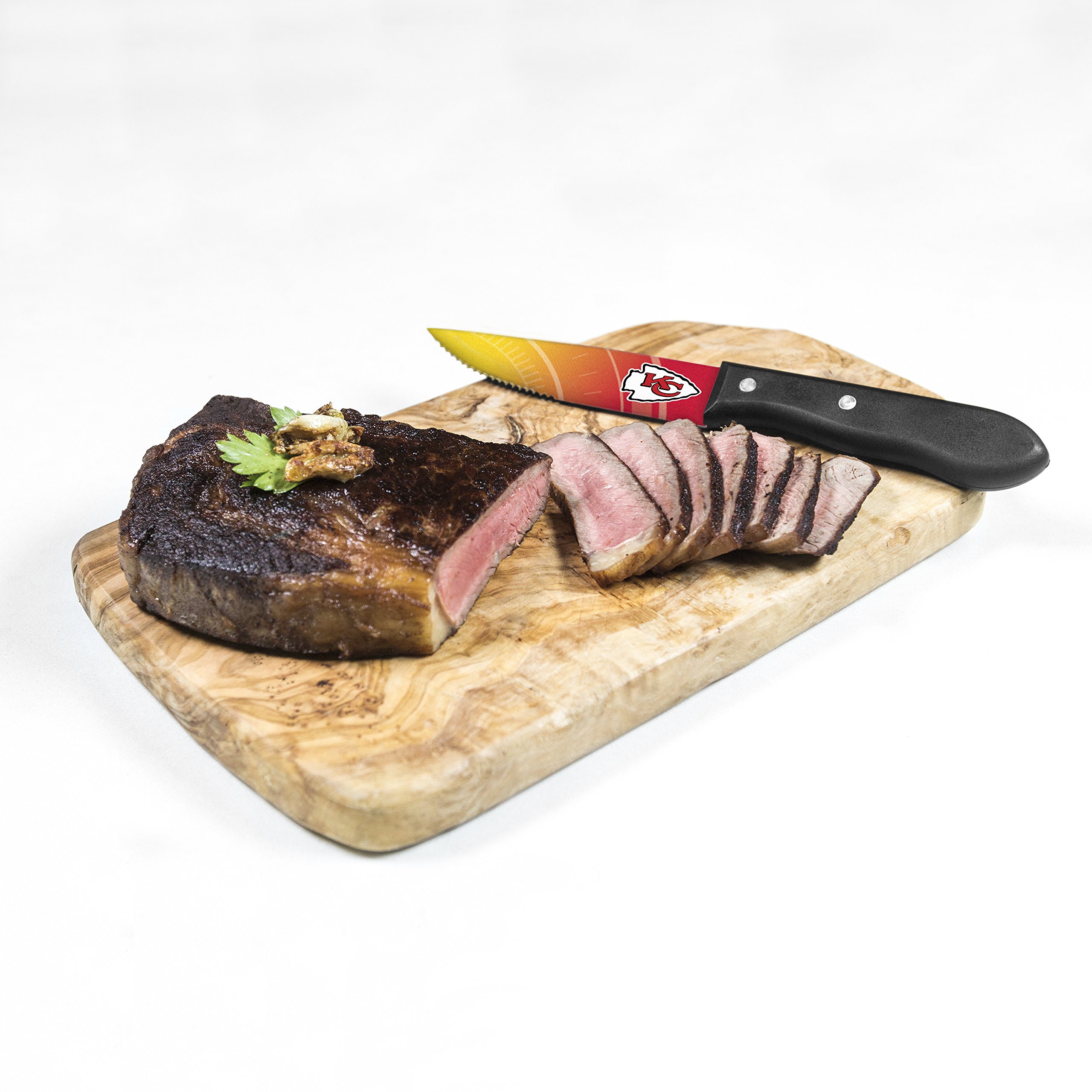 Premium NFL-Themed Steak Knife Set - Unisex Stainless Steel Steak Knives for Meat Lovers - Perfect for Game Day BBQs, Tailgating & Sports Fan Gifts