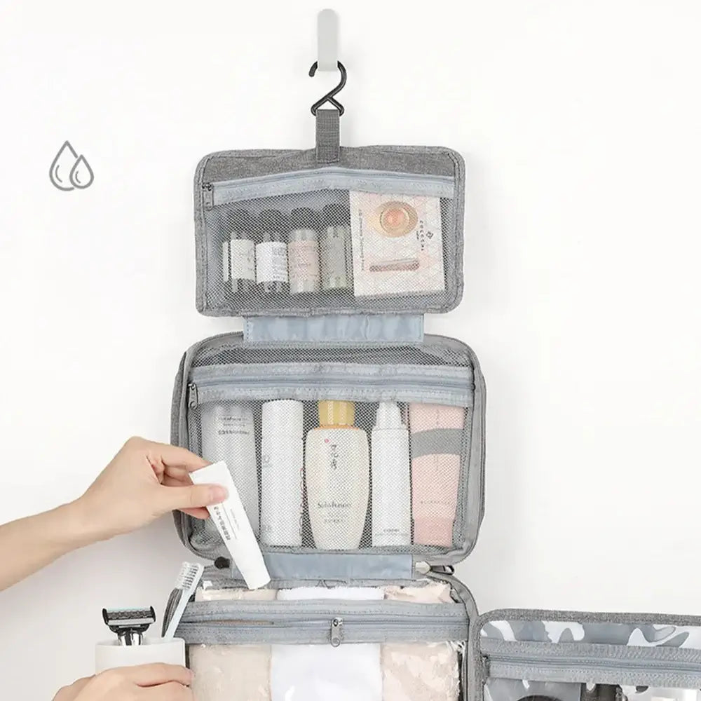 Waterproof Hanging Foldable Travel Toiletry Bag for Women & Men - Perfect for Camping, Gym, and Vacation Trips | A1352