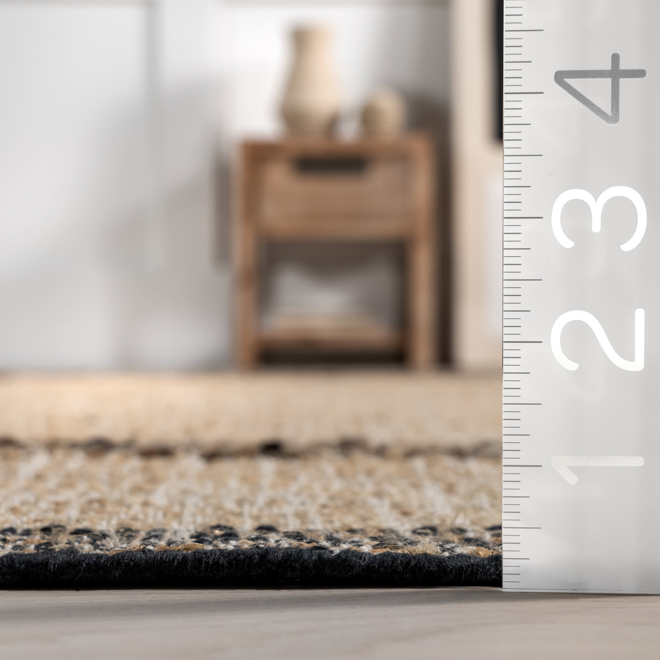 Eco-Friendly Agora Jute and Wool Rug - Natural Handwoven Floor Decor for Living Room, Bedroom & Boho Home Decor