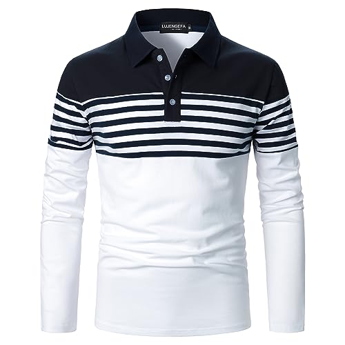 Long Sleeve Navy Blue+ White