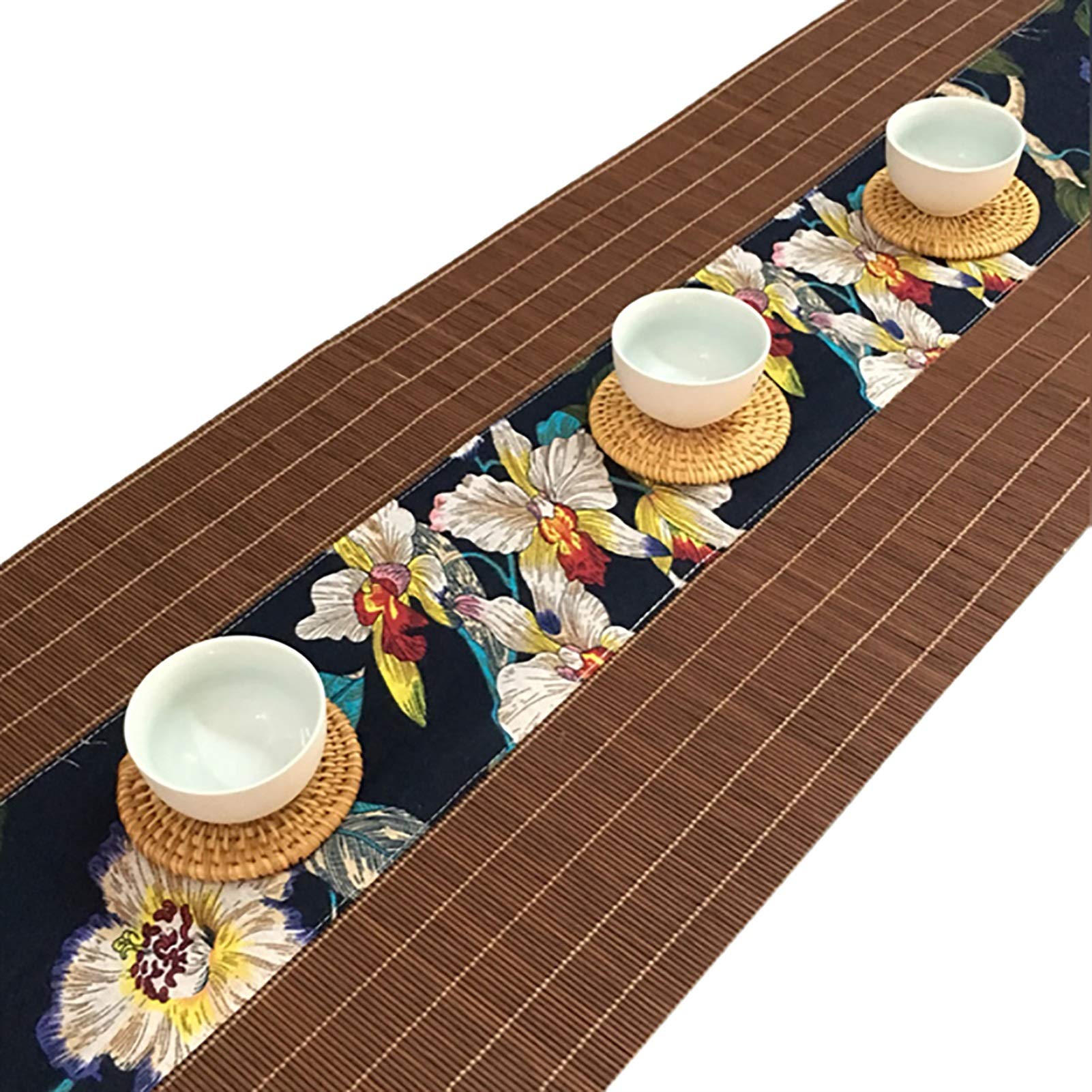 Japanese Bamboo Tea Placemat - Heatproof Anti-Skid Table Mat for Kitchen & Dining (30×280cm)