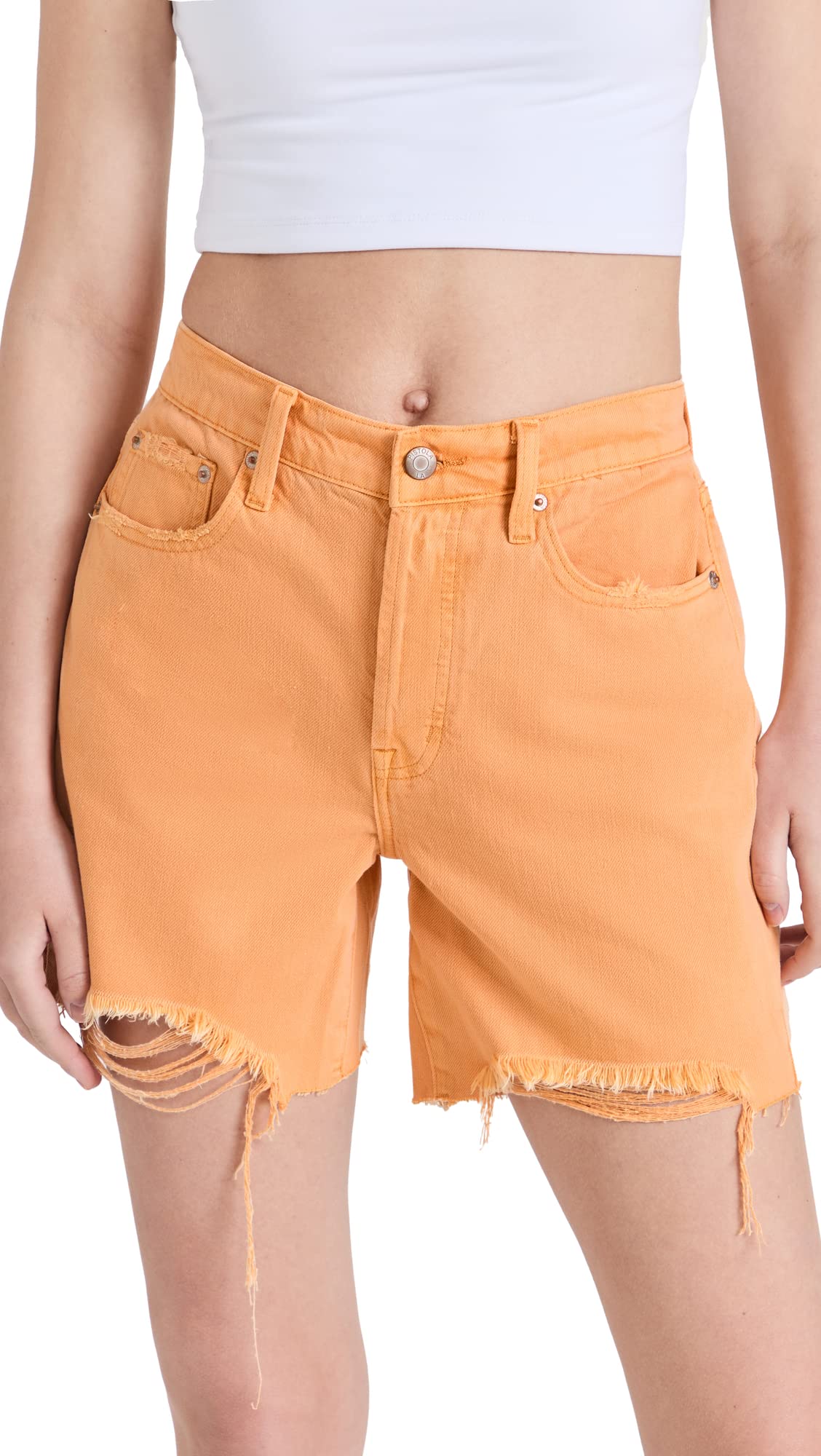 Women's High Rise Denim Mom Shorts - Devin Cut Off Style | Perfect for Casual Outfits, Summer Wear & Beach Vacations