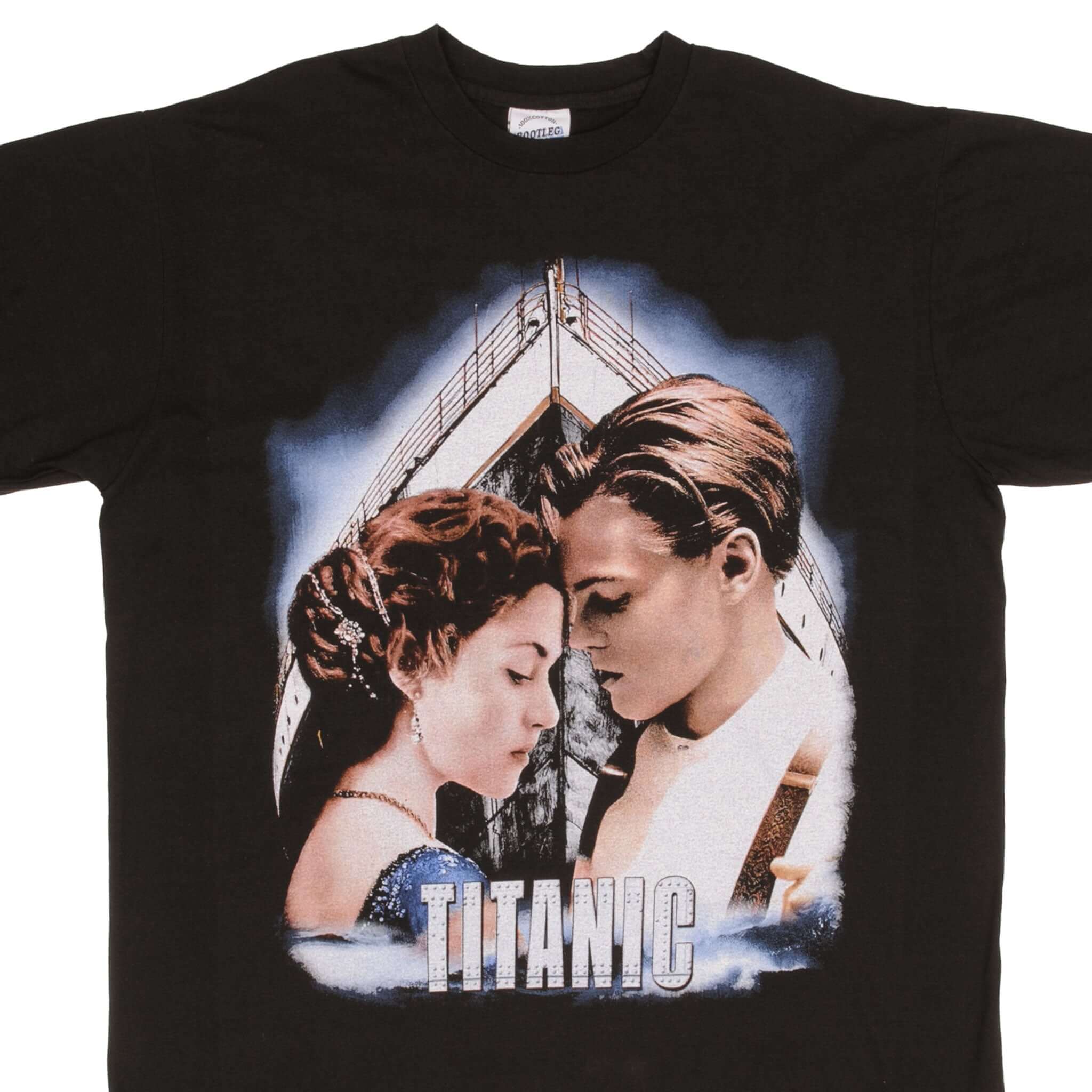 Vintage Bootleg Titanic Movie T-Shirt - XL Size - Single Stitch Cotton Tee - Perfect for Movie Fans & 90s Nostalgia