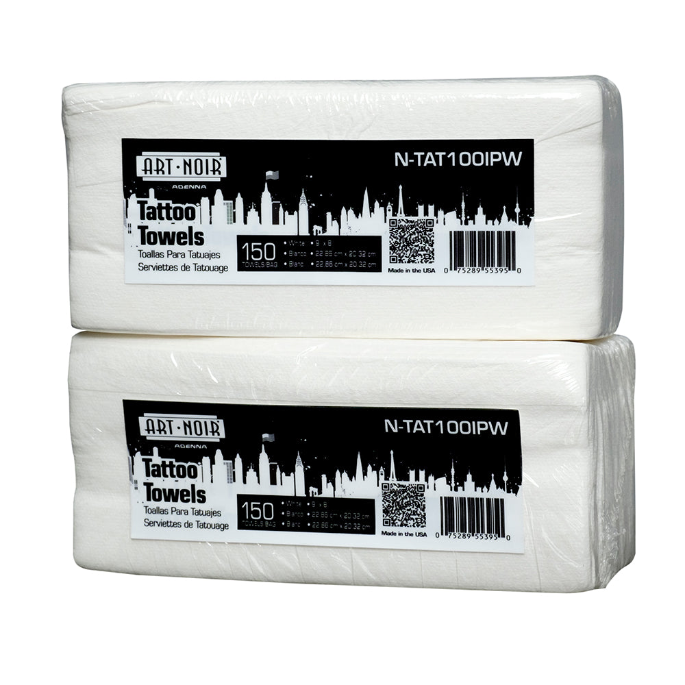 Art Noir Regular Tattoo Towels - Professional Ink Absorbent Tattoo Aftercare Towels for Artists & Clients - Perfect for Tattoo Shops, Aftercare & Healing Process