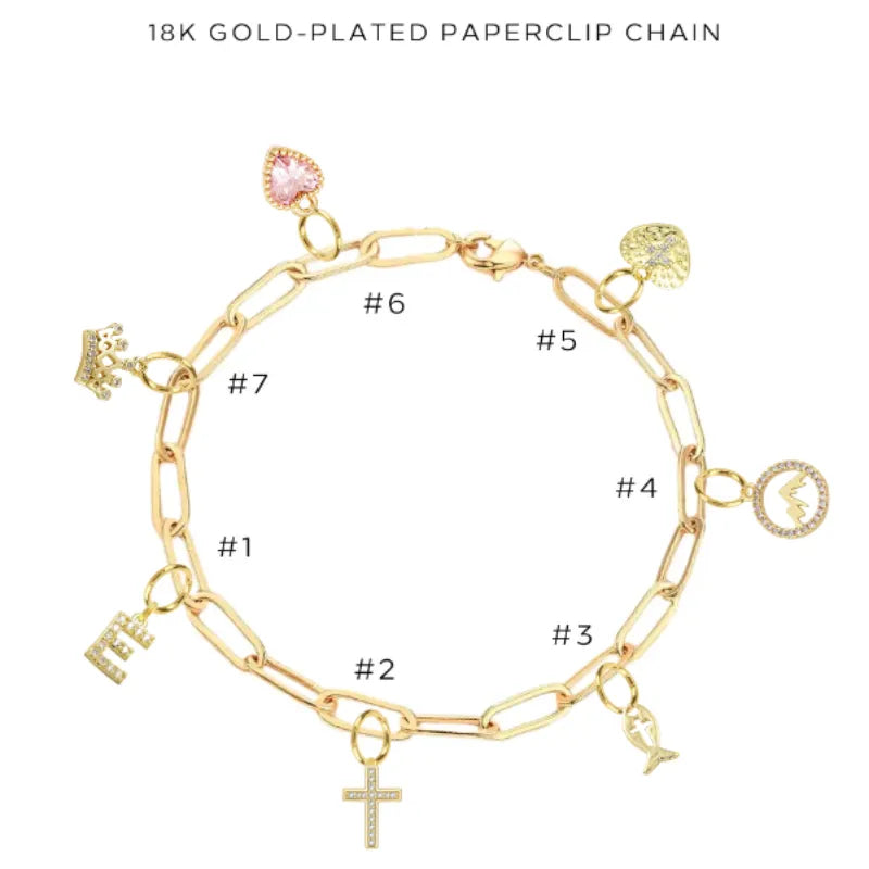 Charm Bracelet with Assorted Charms - Elegant Adjustable Beaded Bracelet for Women - Perfect Gift for Birthday, Anniversary & Valentine's Day - $50.00