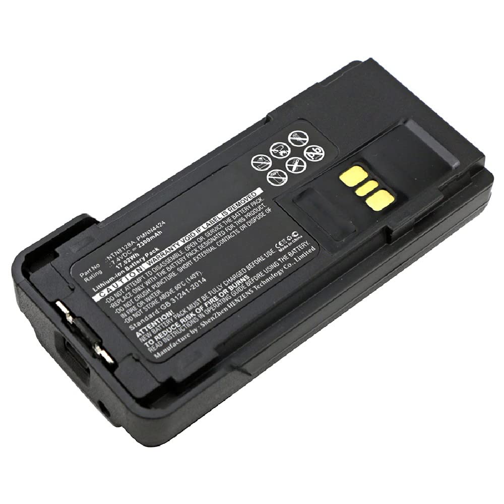 Synergy Digital 2-Way Radio Battery - 2300mAh Li-ion Replacement for Motorola NNTN8129AR & NNTN8128A (7.4V High Capacity) - Perfect for Business Communication, Construction Sites & Emergency Preparedness