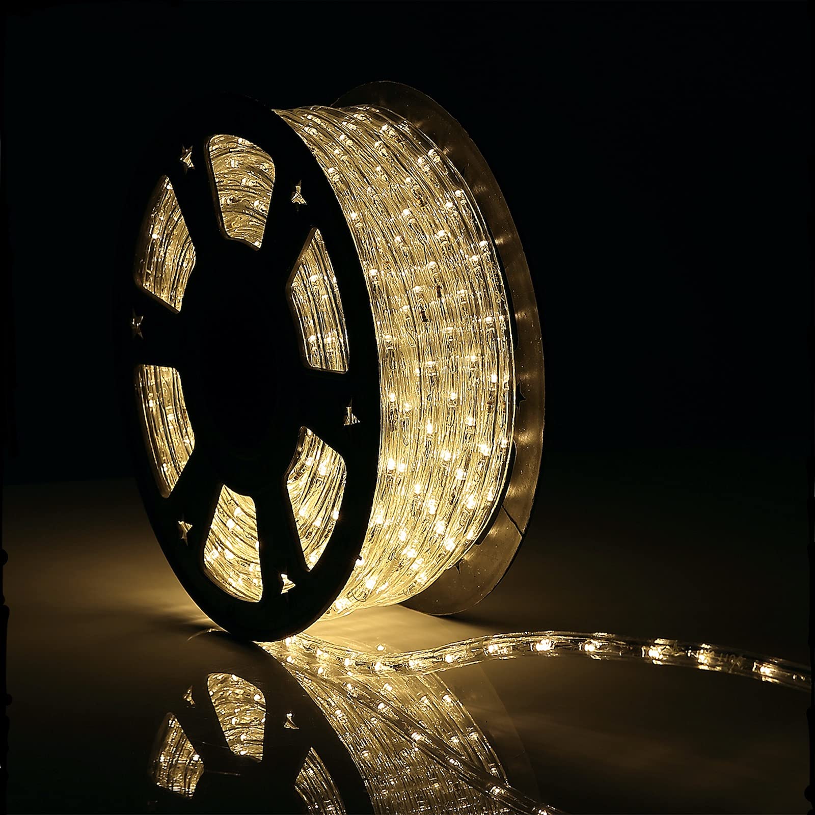 Buyagn 100Ft Rope Lights Outdoor - Warm White Waterproof LED String Lights, Cuttable & Connectable for Indoor/Outdoor Use - Perfect for Deck, Patio, Garden, Backyard, Halloween & Christmas Decorations - Create Cozy Ambiance for Parties, Weddings and Holiday Lighting
