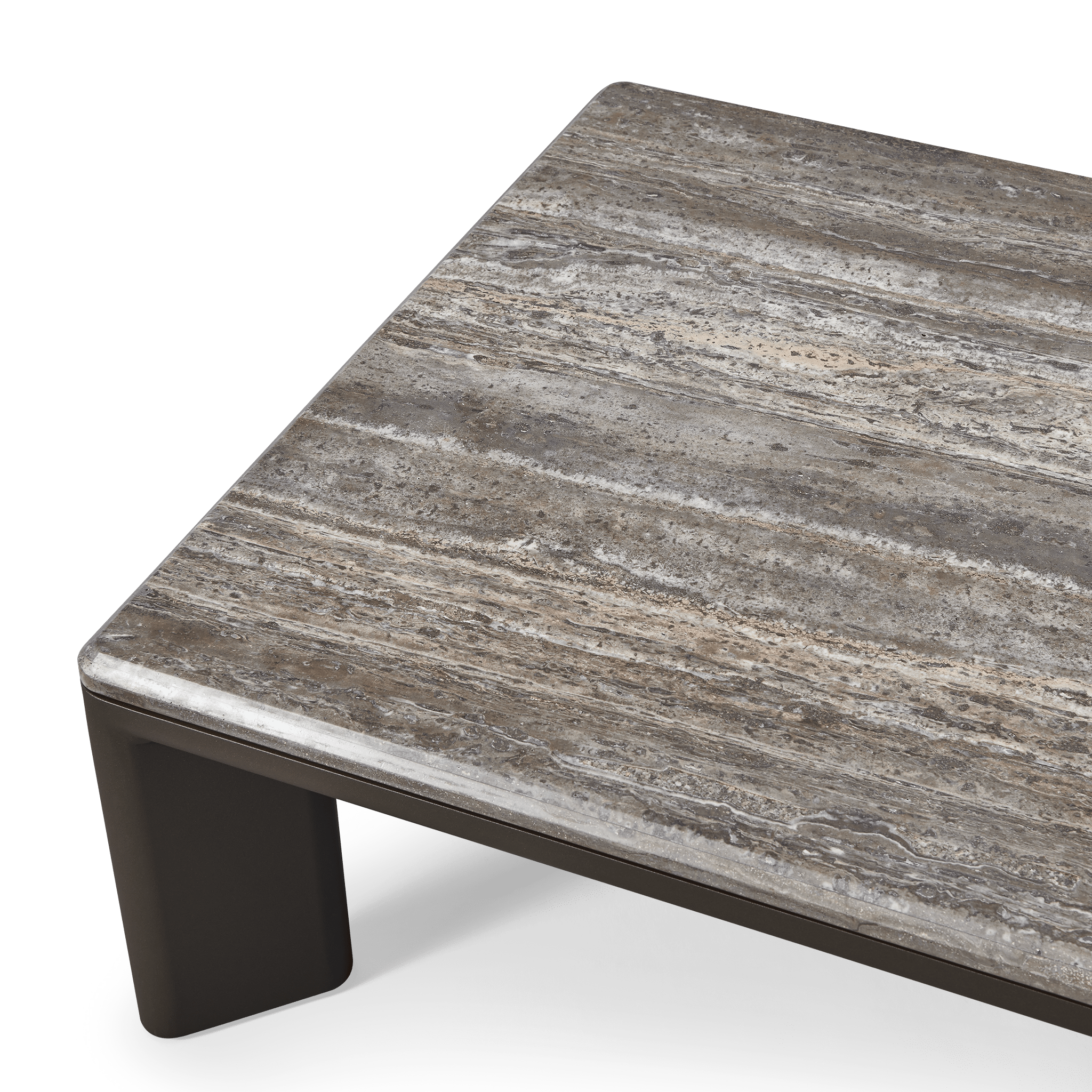 Modern Palm Beach Aluminum Rectangle Coffee Table - Stylish & Durable Indoor Outdoor Living Room Patio Furniture