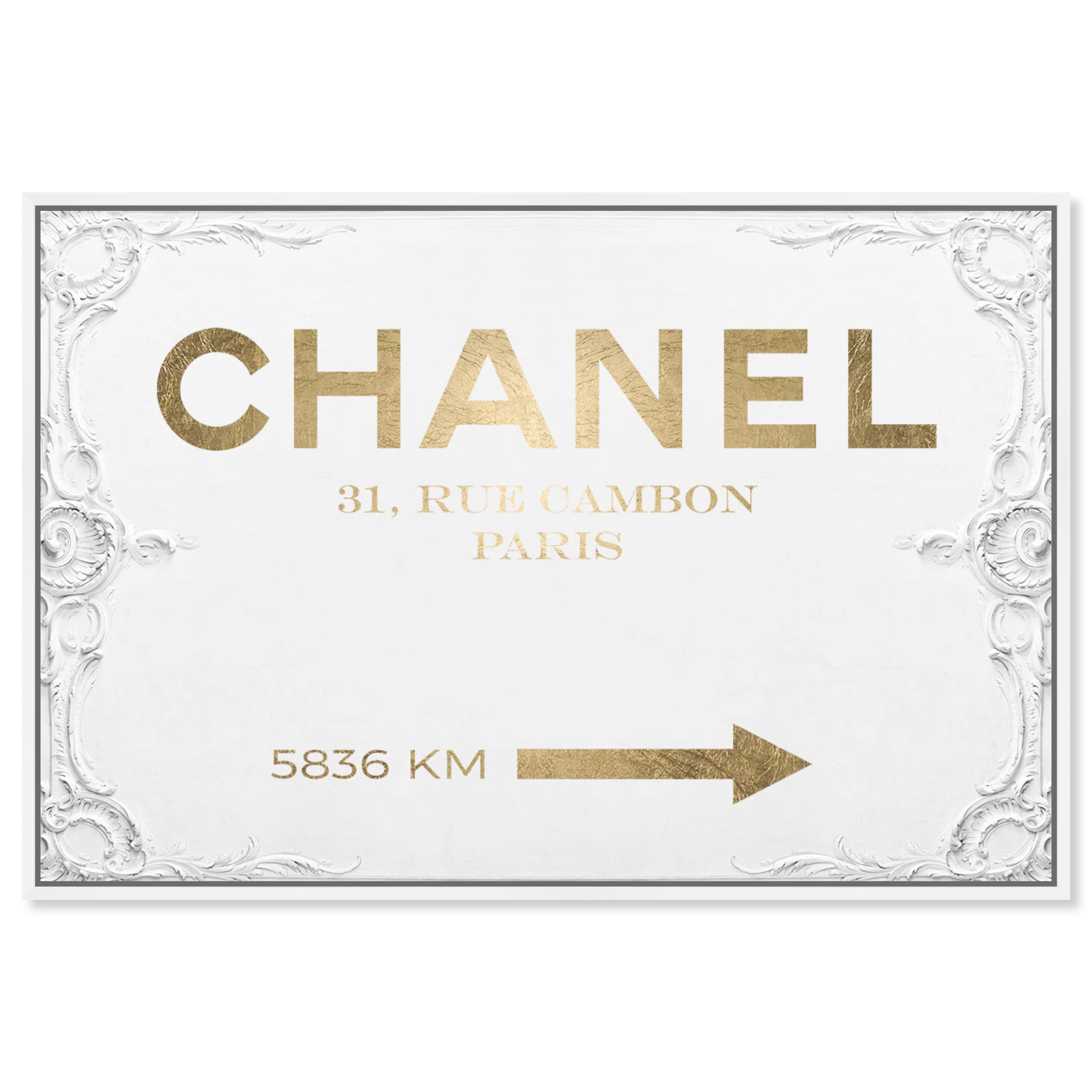 Oliver Gal Artist Co. Contemporary White & Gold Framed Canvas Wall Art - Typography Quote Decor for Living Room, Bedroom & Bathroom - 30x20 Inch Home Décor | Perfect for Modern, Rococo & Couture Style Interiors