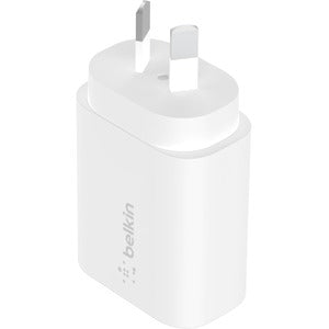 Belkin BOOST↑CHARGE 25W Fast USB-C Wall Charger - White | Compatible with iPhone 15, Samsung Galaxy, iPad, MacBook & More | Perfect for Travel, Home & Office Use