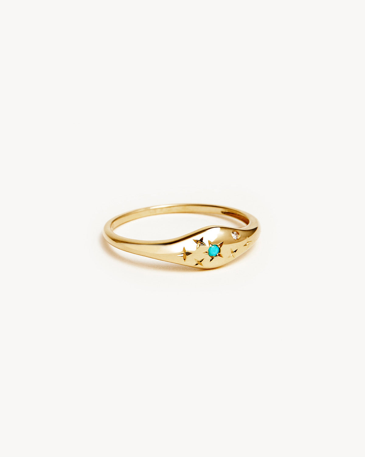 14K Solid Gold Lucky Starry Night Zodiac Diamond Ring for Sagittarius - Perfect for Birthdays, Anniversaries & Astrology Gifts