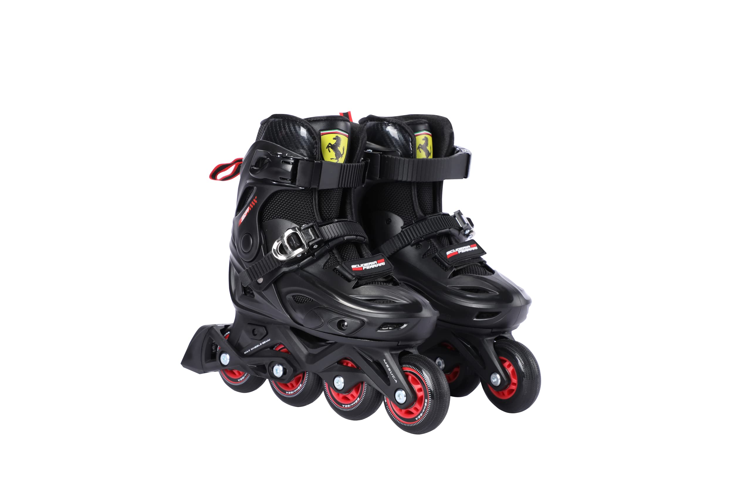 Ferrari Adjustable Inline Skates for Kids & Adults - Beginner Roller Blades for Girls, Boys, Men & Women - Perfect for Outdoor Fun, Fitness & Family Activities