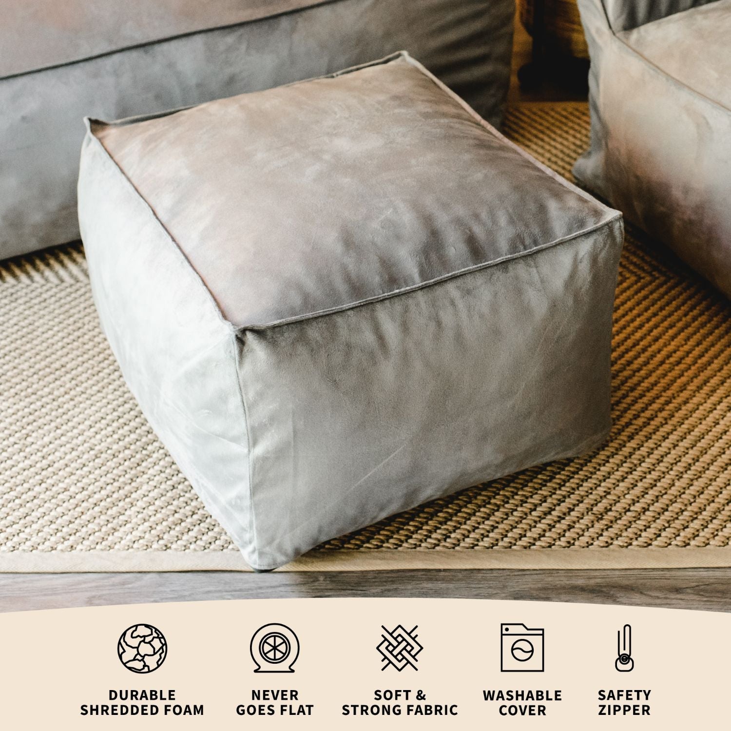 Imperial Ottoman - Elegant and Comfortable Ottoman for Living Room, Bedroom, or Office - Perfect for Extra Seating, Footrest, or Stylish Home Decor