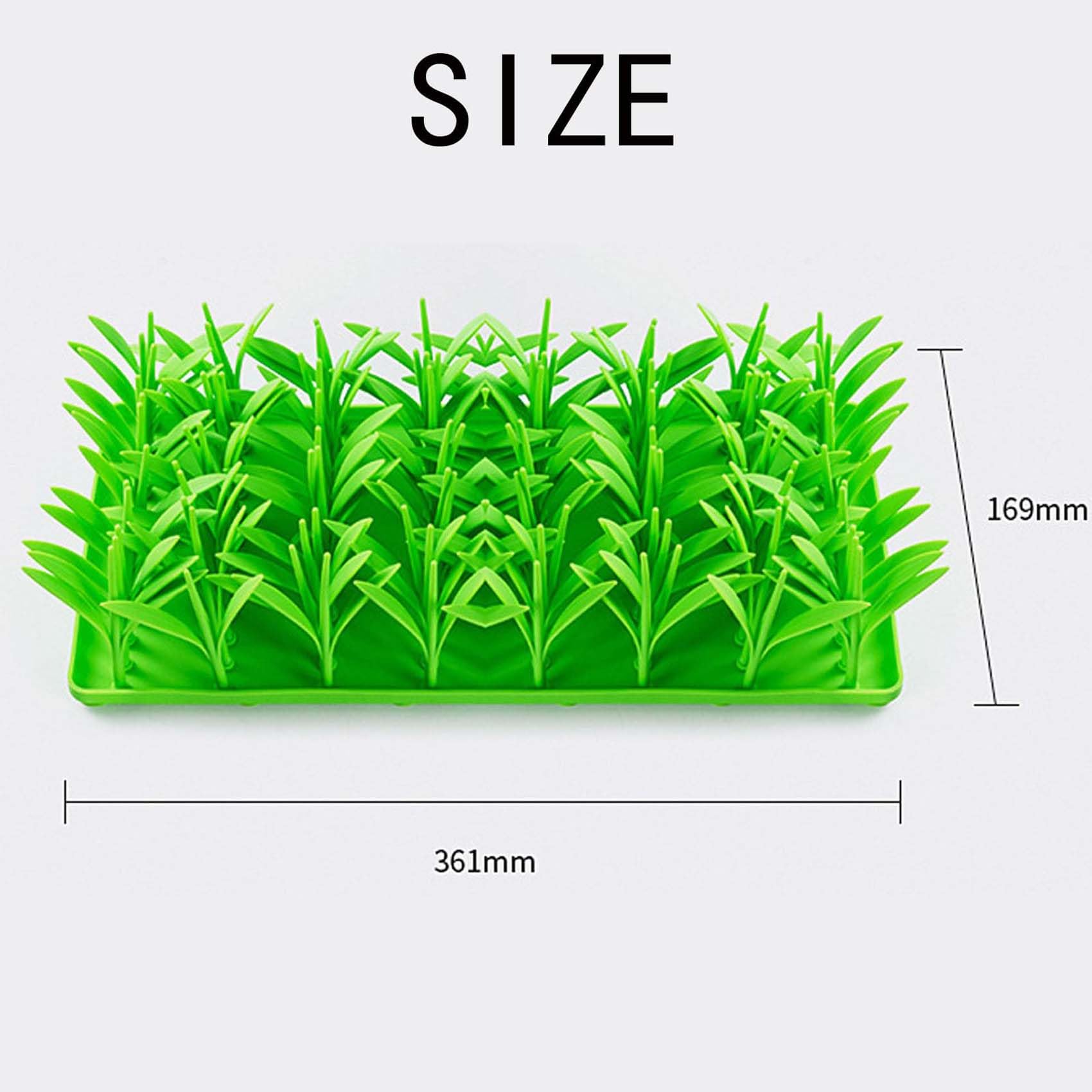 Premium Silicone Cat Grass Mat for Indoor Cats - Non-Toxic Pet Feeding Mat with Natural Grass Design - Stimulates Foraging & Play (1PC, One Size) - Perfect for Mealtime Enrichment & Slow Feeding