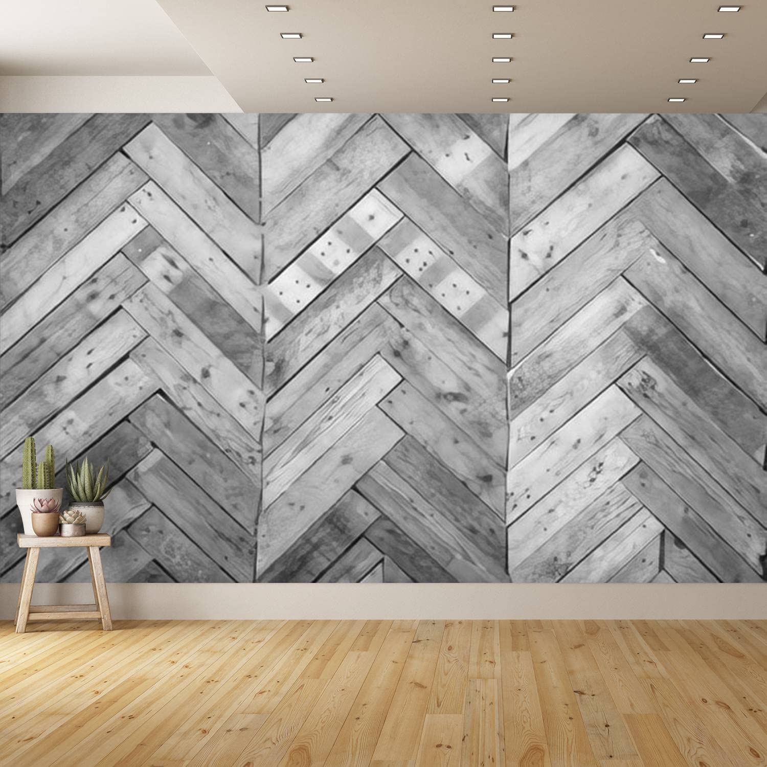 Removable Peel and Stick Wallpaper - Rustic Weathered Wood Design, Black & White Self-Adhesive Canvas for Bedroom, Kitchen, Bathroom & Home Decor | Easy DIY Wall Covering for Accent Walls, Furniture Makeover and Rental Apartment Upgrades