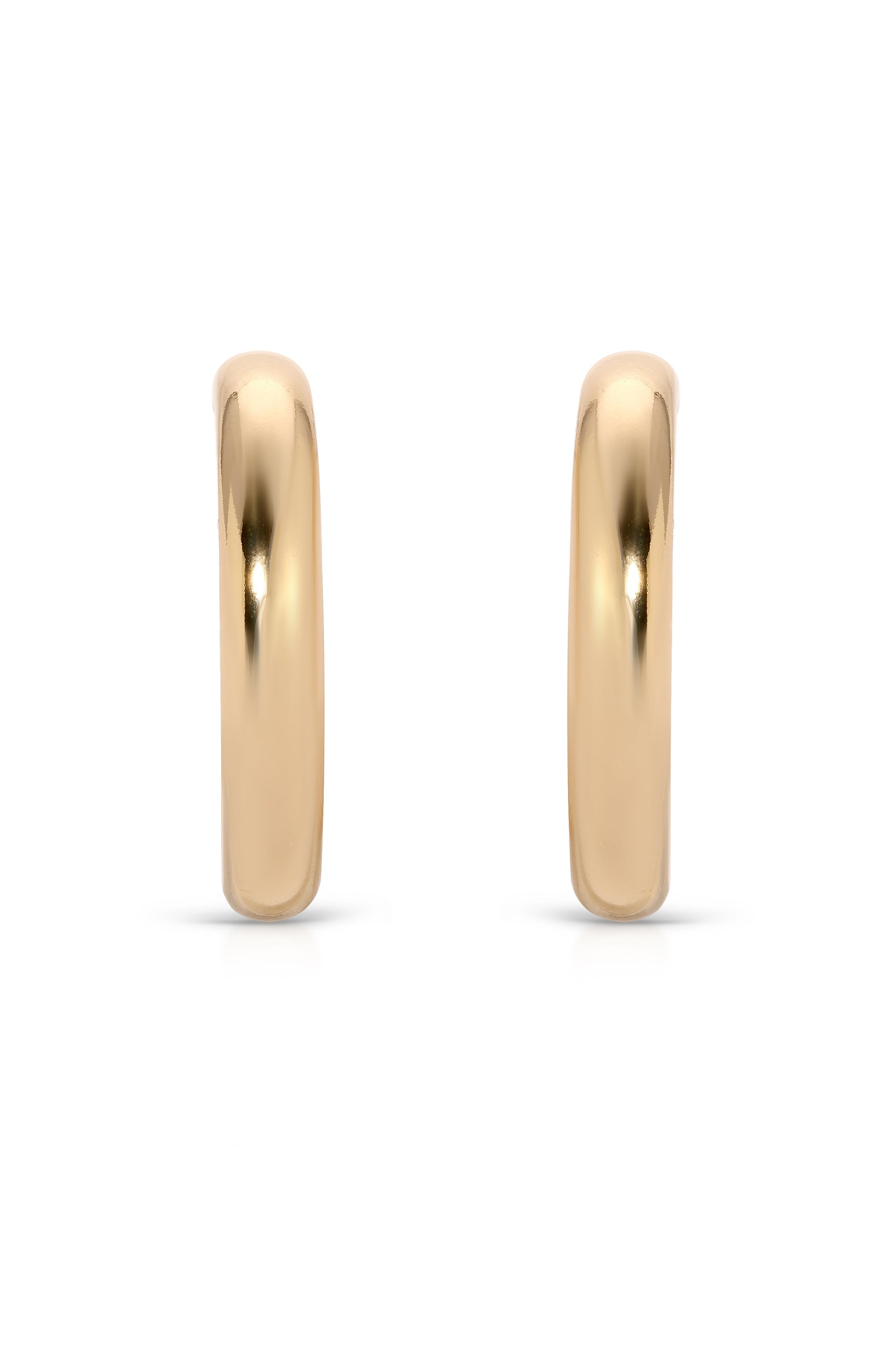 Classic Medium Thick Hoop Earrings for Women - Elegant Everyday Wear & Special Occasions
