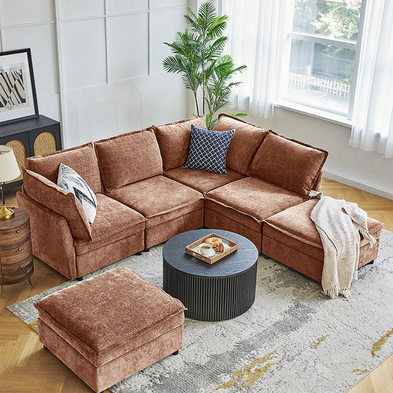 Harmetrix Oversized Soft Sectional Couch with Storage | Modern L-Shaped Sofa Bed with Hidden Compartment | Perfect for Living Room, Family Room & Small Spaces