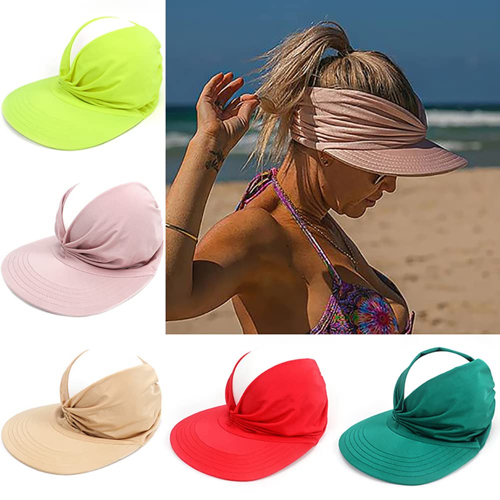 Women's Wide Brim Sun Hat UV Protection Summer Beach Visor - Golf, Outdoor, Travel & Casual Wear Sun Cap for Women