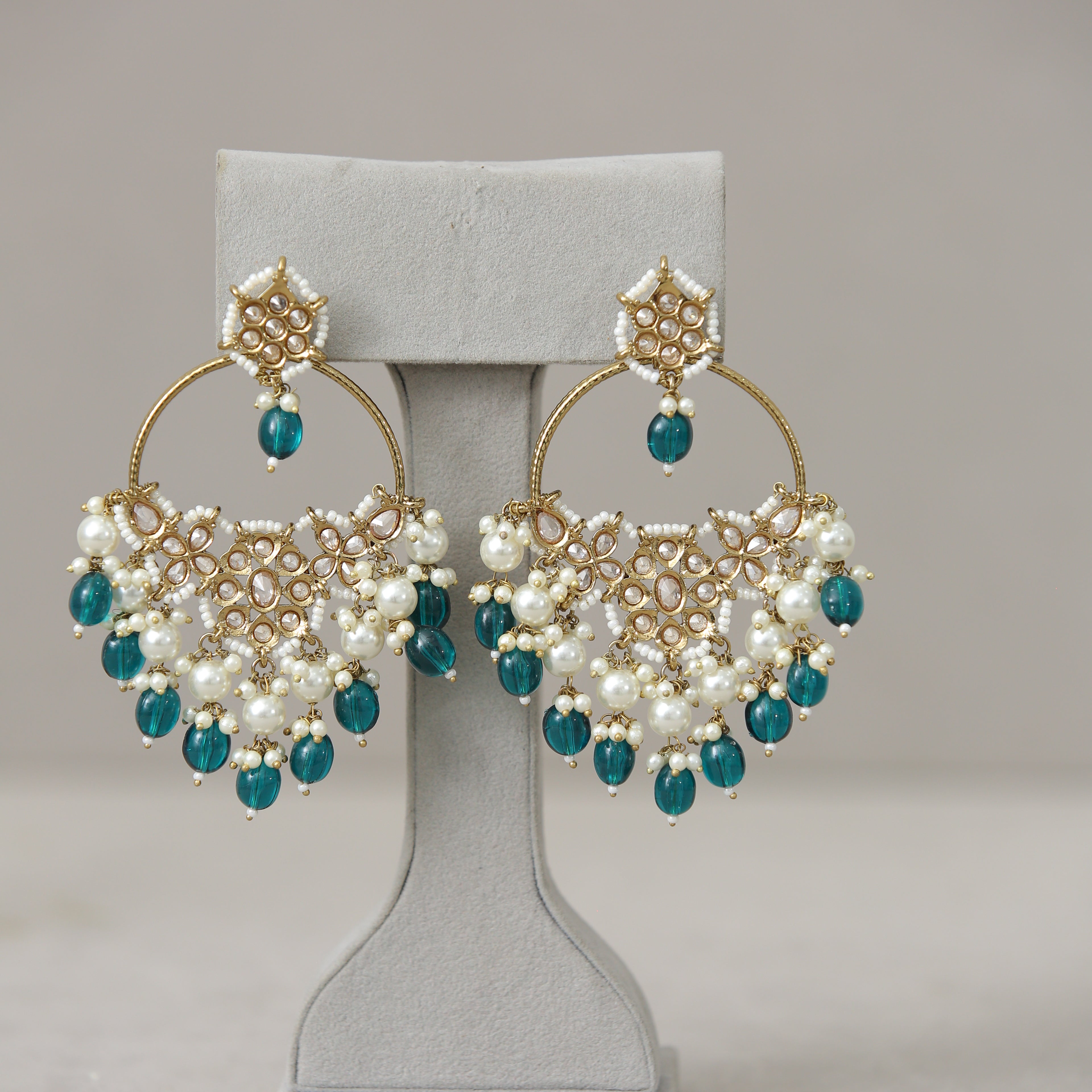 Exquisite Usha Stone Handmade Earrings for Women - Boho Chic Jewelry for Parties, Weddings & Everyday Wear
