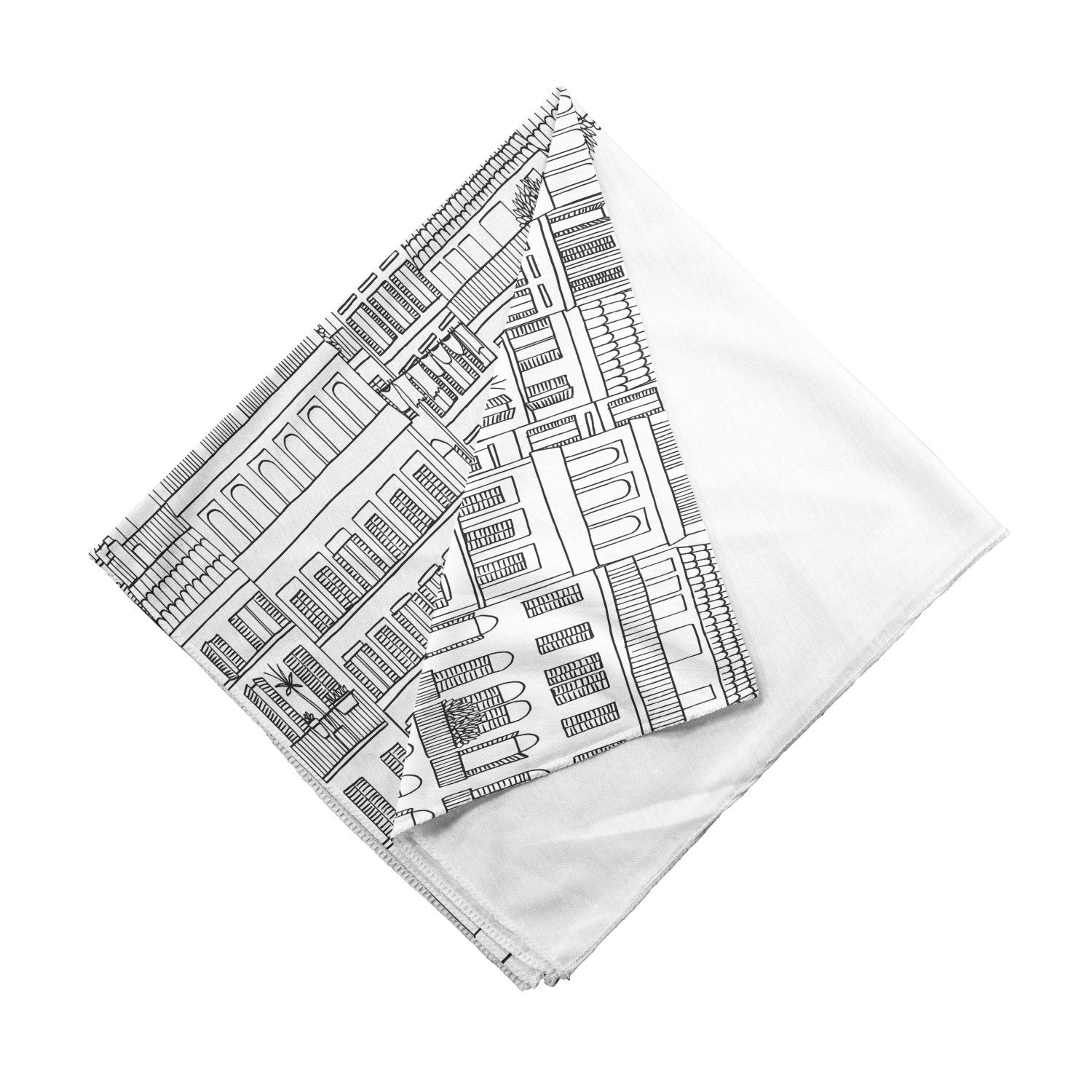 Ambesonne City Bandana - Historic Rome Italy Skyline Print, Unisex Head & Neck Scarf for Men & Women | Perfect for Travel, Outdoor Activities & Fashion Accessories