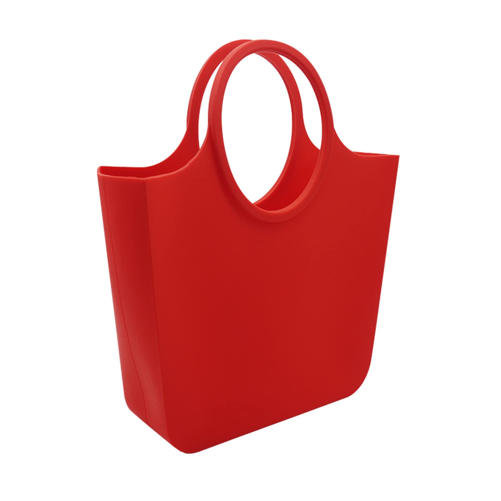 Premium Silicone Tote Bag - Waterproof Bath & Beach Storage Bag with Lid - Durable Outdoor Carrying Bag for Travel, Gym, Pantry & Home Organization - Underarm Storage Container for Bathroom Essentials
