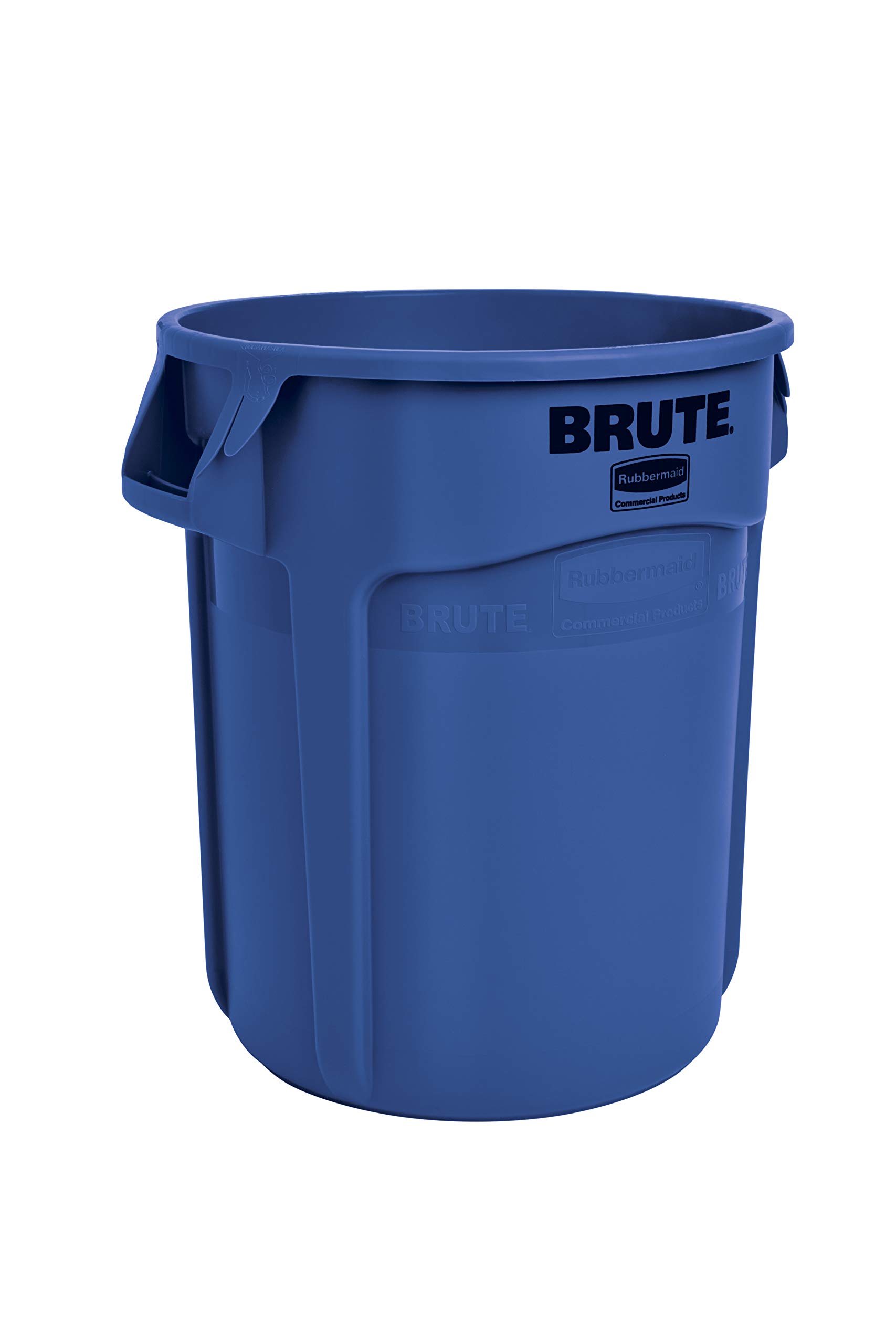 Rubbermaid BRUTE 20-Gallon Heavy-Duty Round Trash Can - Blue Commercial Garbage Bin for Landscaping, Construction Sites, Restaurants, Offices & Warehouses - Durable Waste Container for Indoor/Outdoor Use