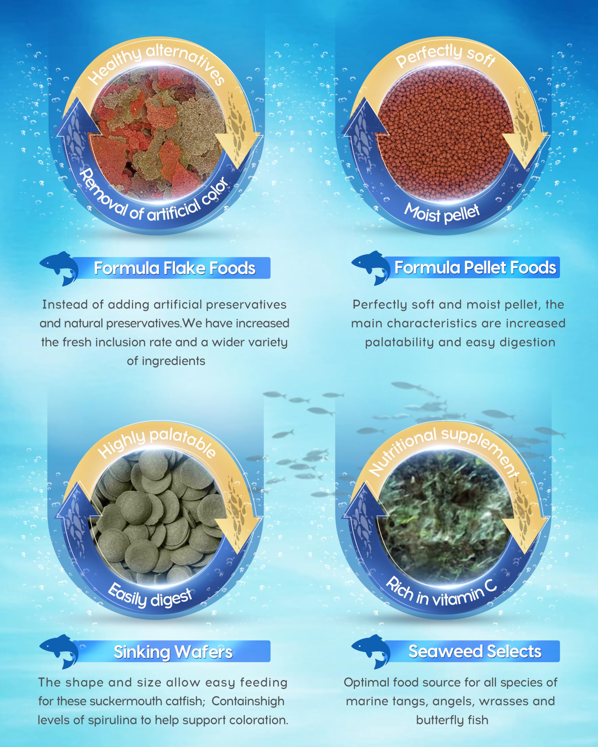 Premium Ocean Nutrition Seaweed Select Green Marine Algae - Nutritious Fish Food for Saltwater Fish, Tangs, Angelfish & Marine Herbivores - Natural Seaweed Sheets with Garlic Extract for Enhanced Appetite - 50 Sheets, 5.29 oz (150g) - Perfect for Reef Tanks, Aquariums & Coral Systems
