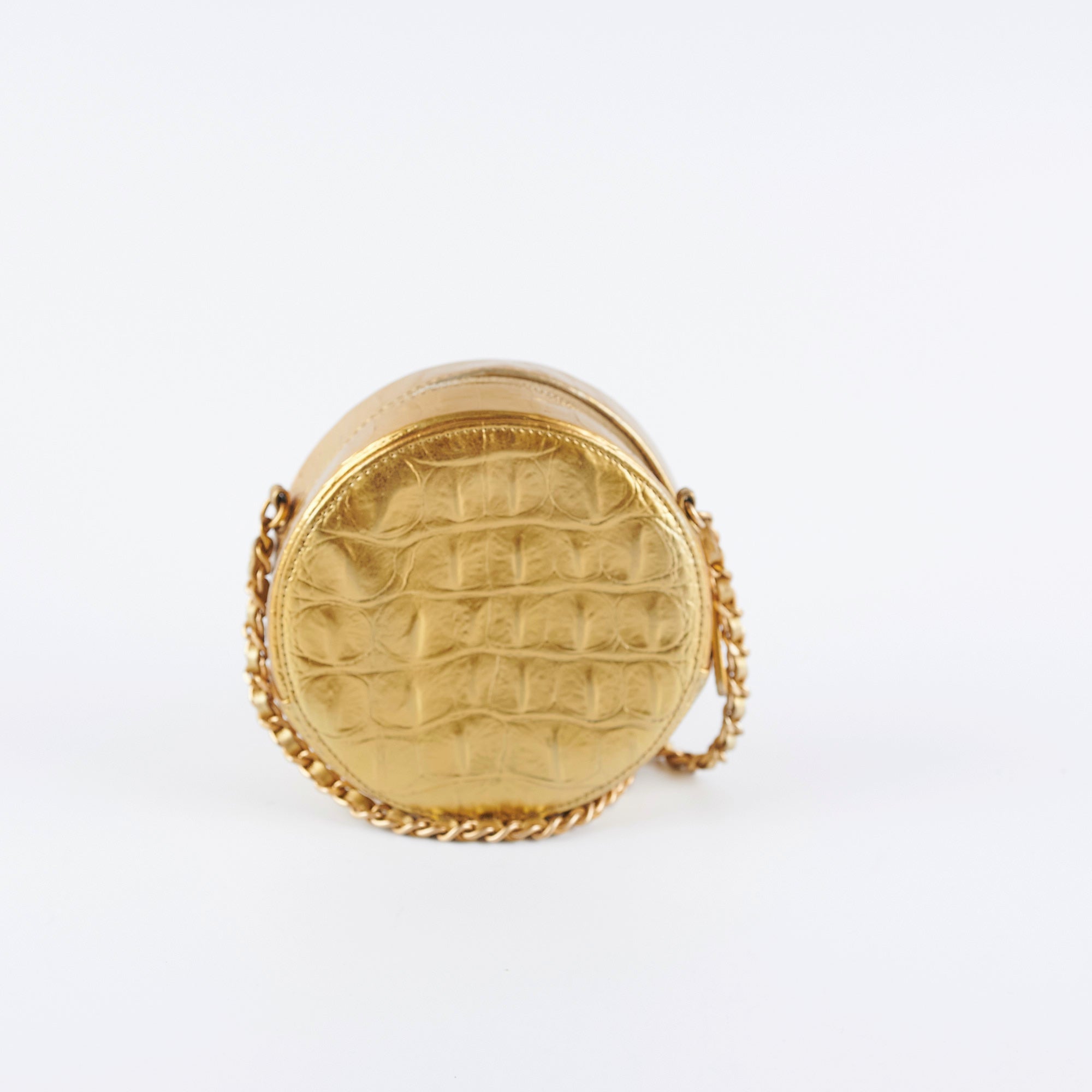 Chanel Round Crossbody Bag Gold - Luxury Designer Shoulder Purse for Women | Perfect for Evening Parties, Date Nights & Special Occasions