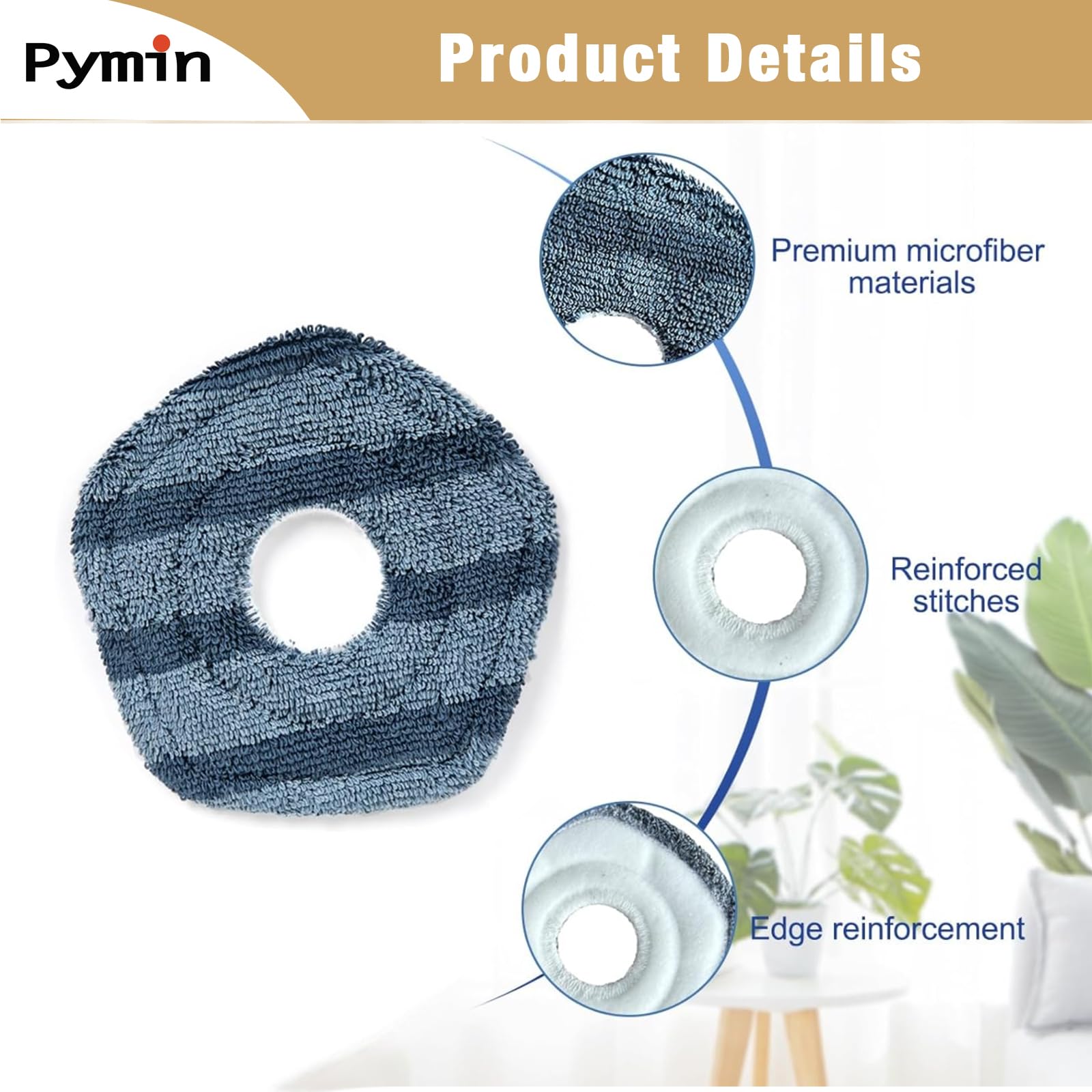 Pymin 20-Piece Vacuum Accessory Kit for Eufy X10 Pro Omni Robot Cleaner - Includes 10 Washable Mop Pads & 10 Vacuum Bags | Replacement Parts for Smart Home Cleaning | Perfect for Hardwood Floors & Pet Hair Removal