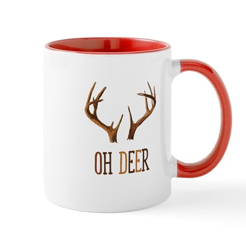 White/Red Inside - OH DEER Mugs