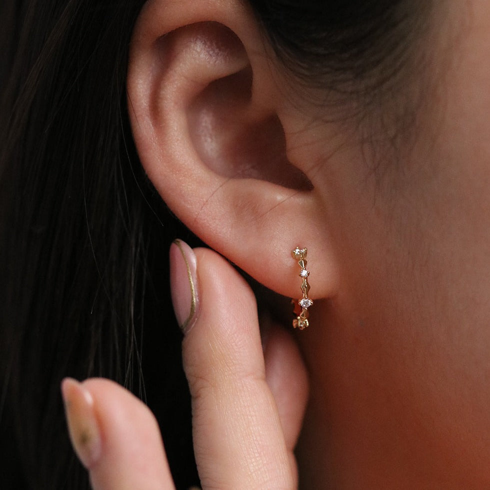 Cubic Hoop Earrings for Women - Trendy Geometric Jewelry for Everyday Wear & Special Occasions