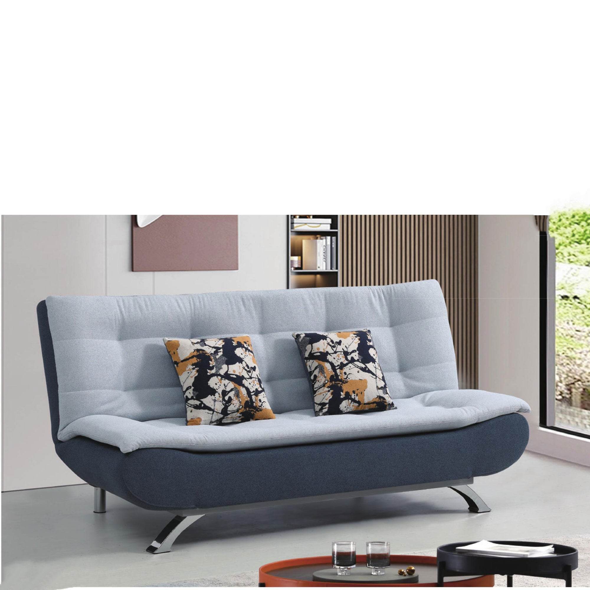 Comfortable Izzie Fabric Sofa Bed - 74 Inch (188cm) Convertible Sleeper for Small Spaces, Living Room & Guest Room