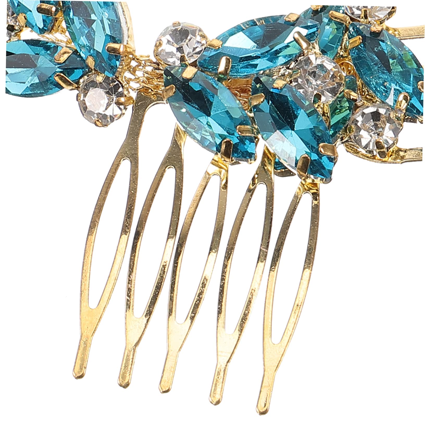 EXCEART 5-Piece Rhinestone Hair Comb Set - Crystal Leaf Hair Forks, Bridal Headpieces, Alloy Hair Clips for Wedding, Bridesmaid & Special Occasions | Perfect for Updos, Side Styling & Formal Events