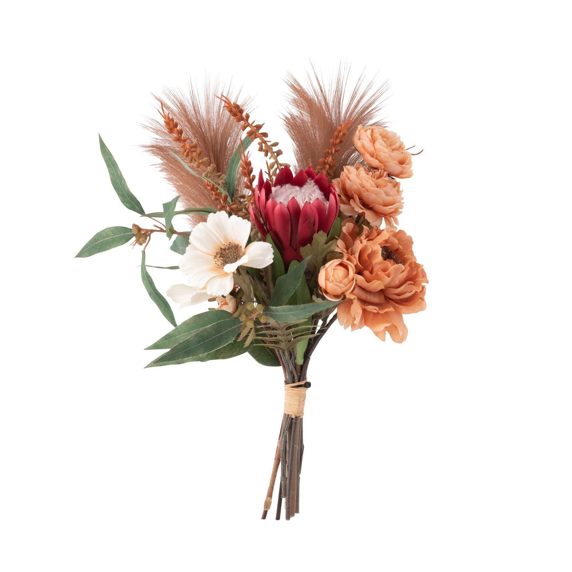 Beautiful Orange Peony and Cosmos Mixed Bouquet - Fresh Cut Flowers for Weddings, Home Decor & Gifts