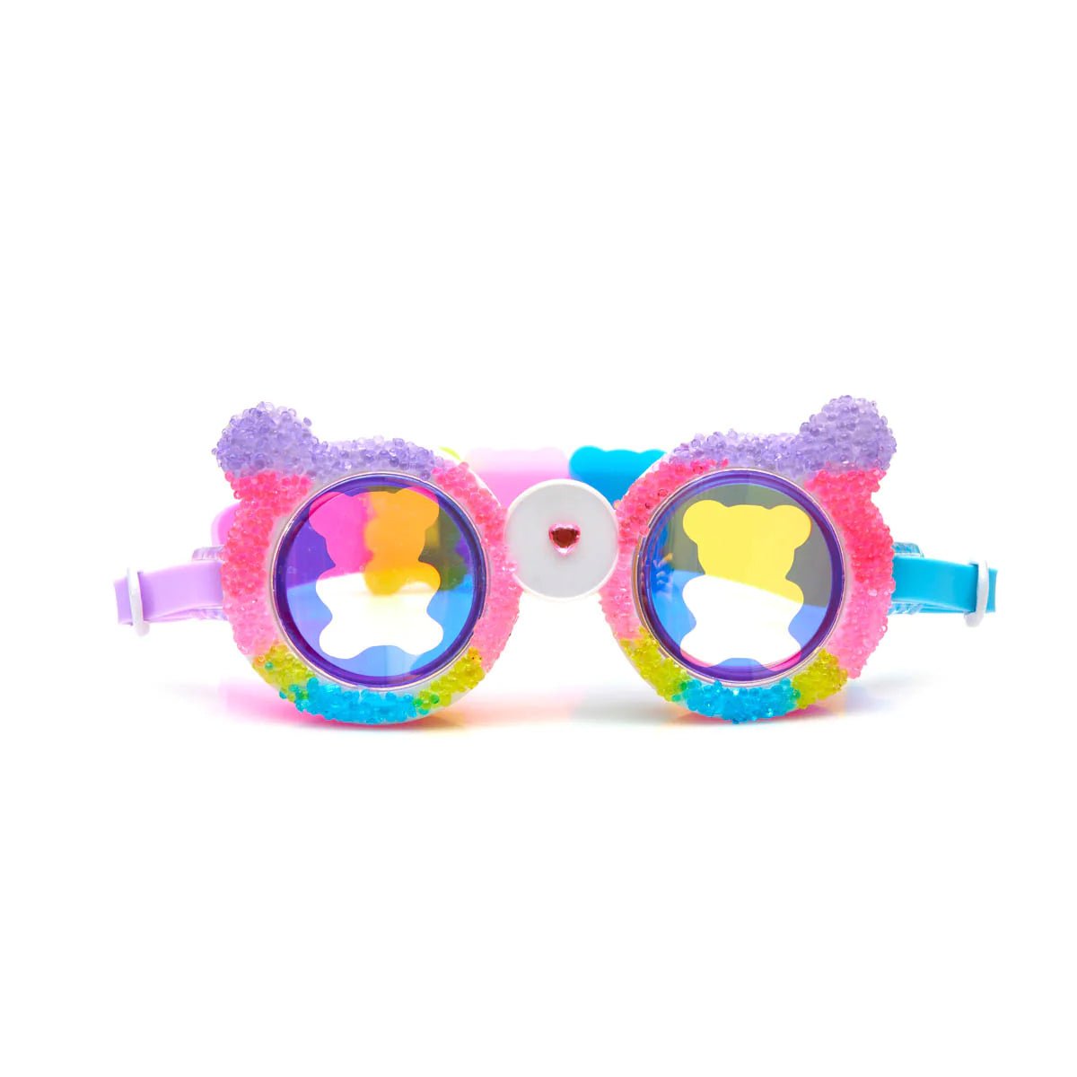 Best Rock Candy Gummy Bear Goggles - Fun & Colorful Candy-Themed Swim Goggles for Kids - Perfect for Pool Parties, Beach Trips & Summer Fun